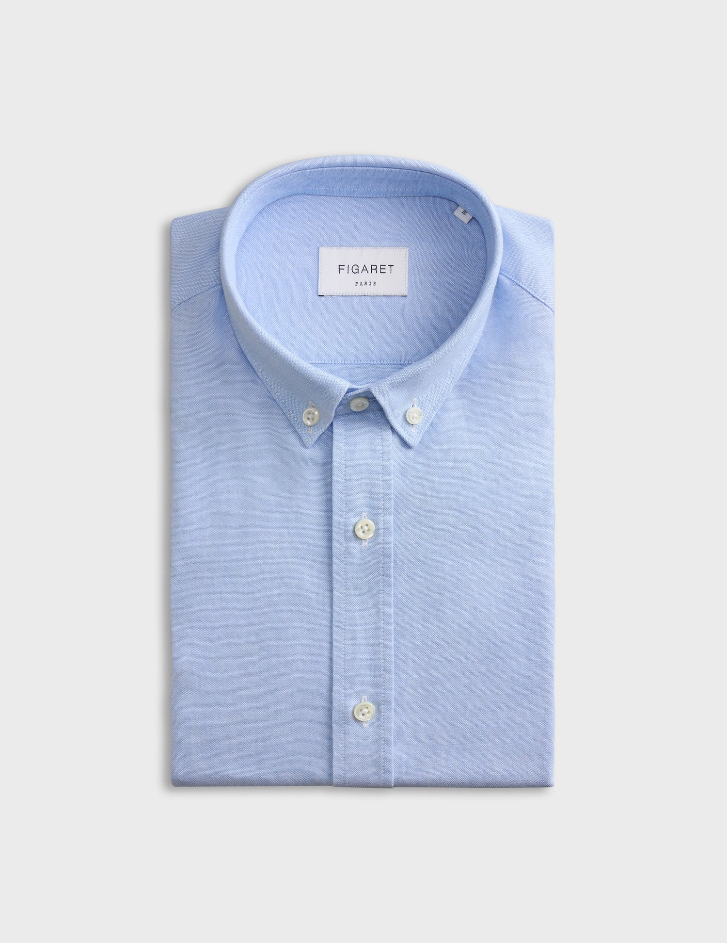 Chemise Semi-ajustée bleue - Oxford - Col Américain#4