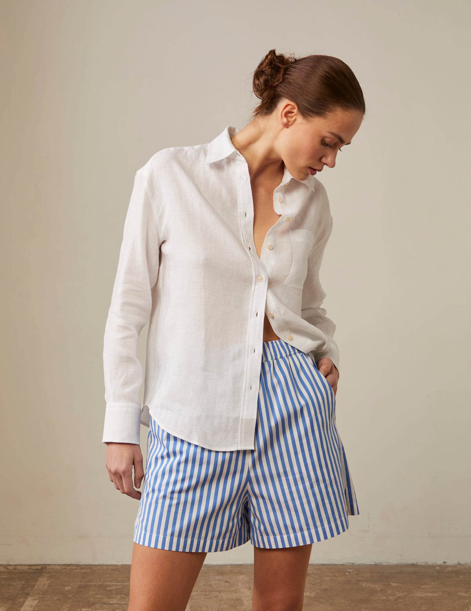 Charlotte white linen shirt