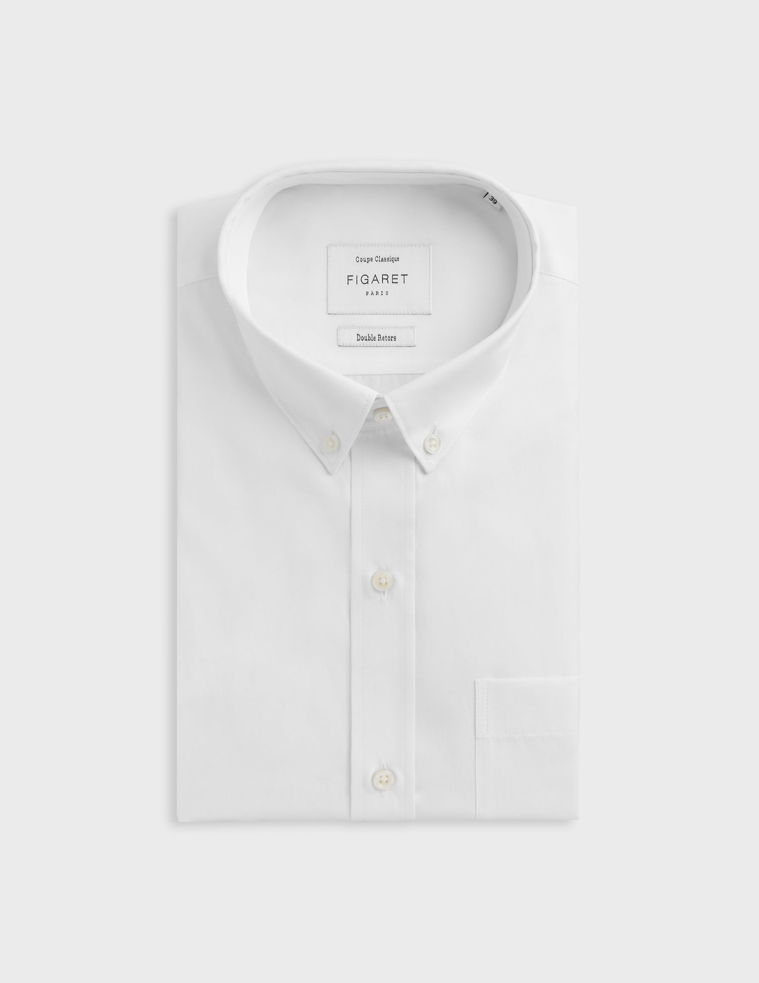 Chemise classique blanche - Popeline - Col Américain