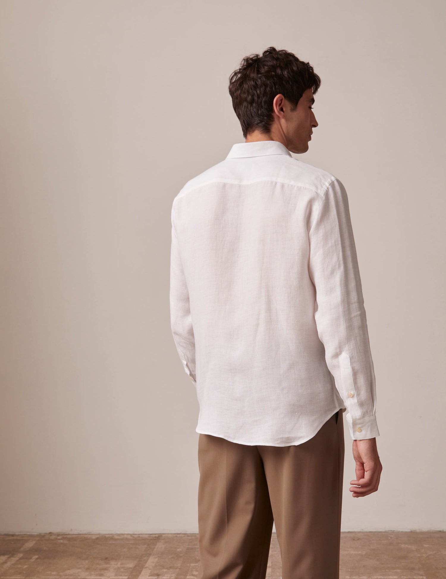 Gaspard shirt in white linen - Linen - American Collar#3
