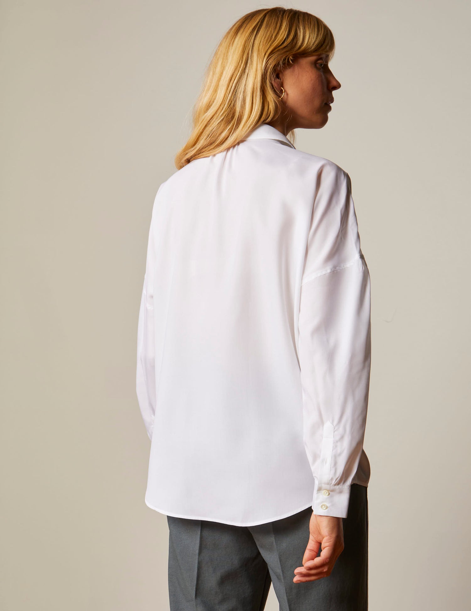 white Oversized Crystal shirt - Tencel#2