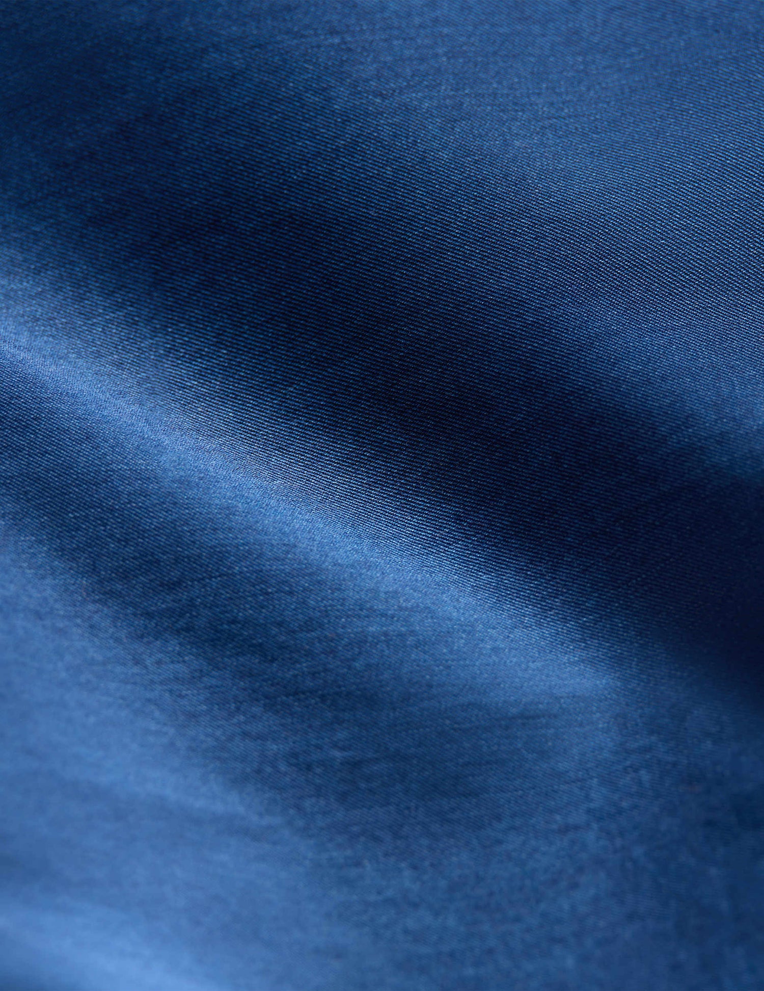 Navy blue denim Carl shirt - Twill - Open straight Collar#5