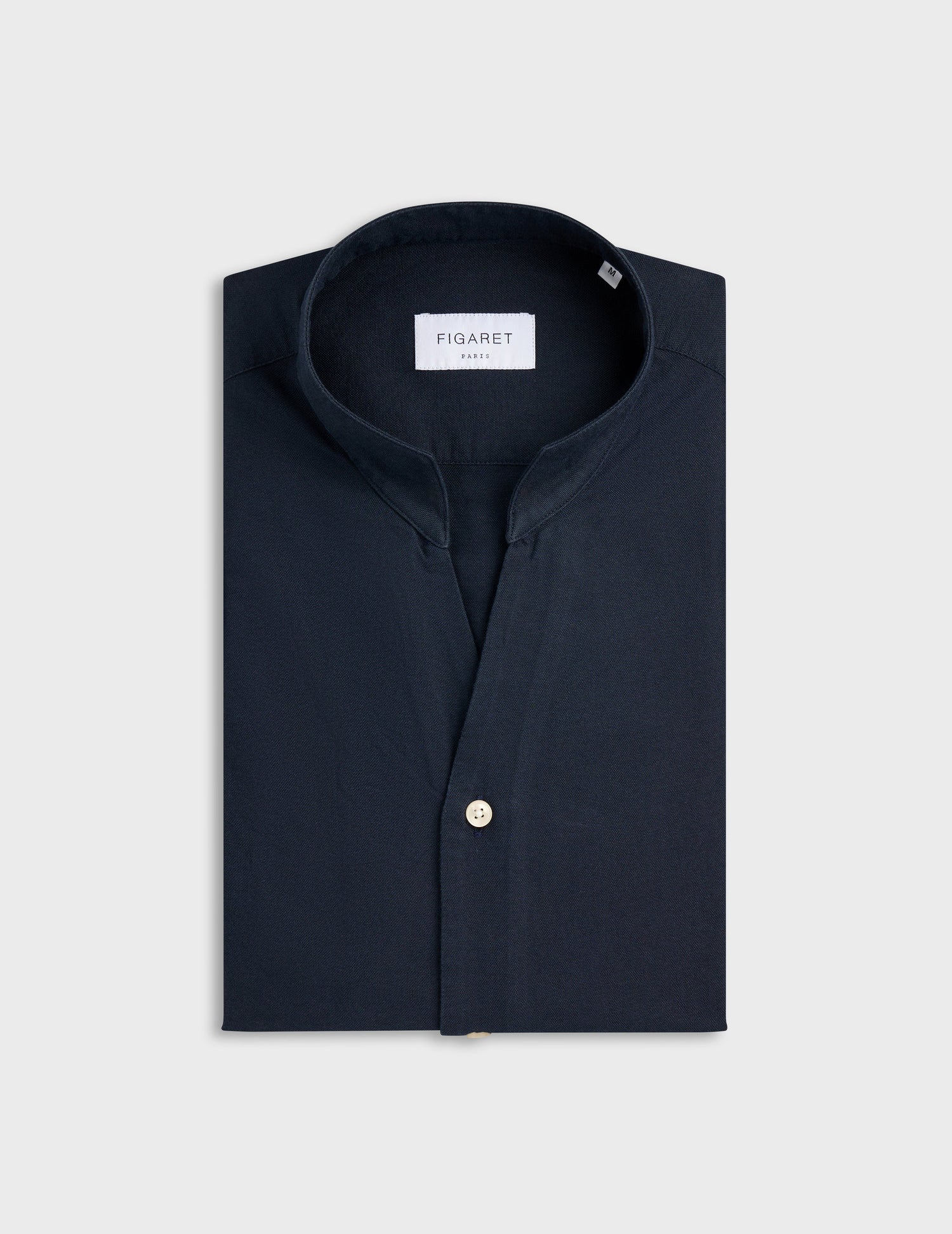 Navy blue Carl shirt - Oxford - Open straight Collar#4