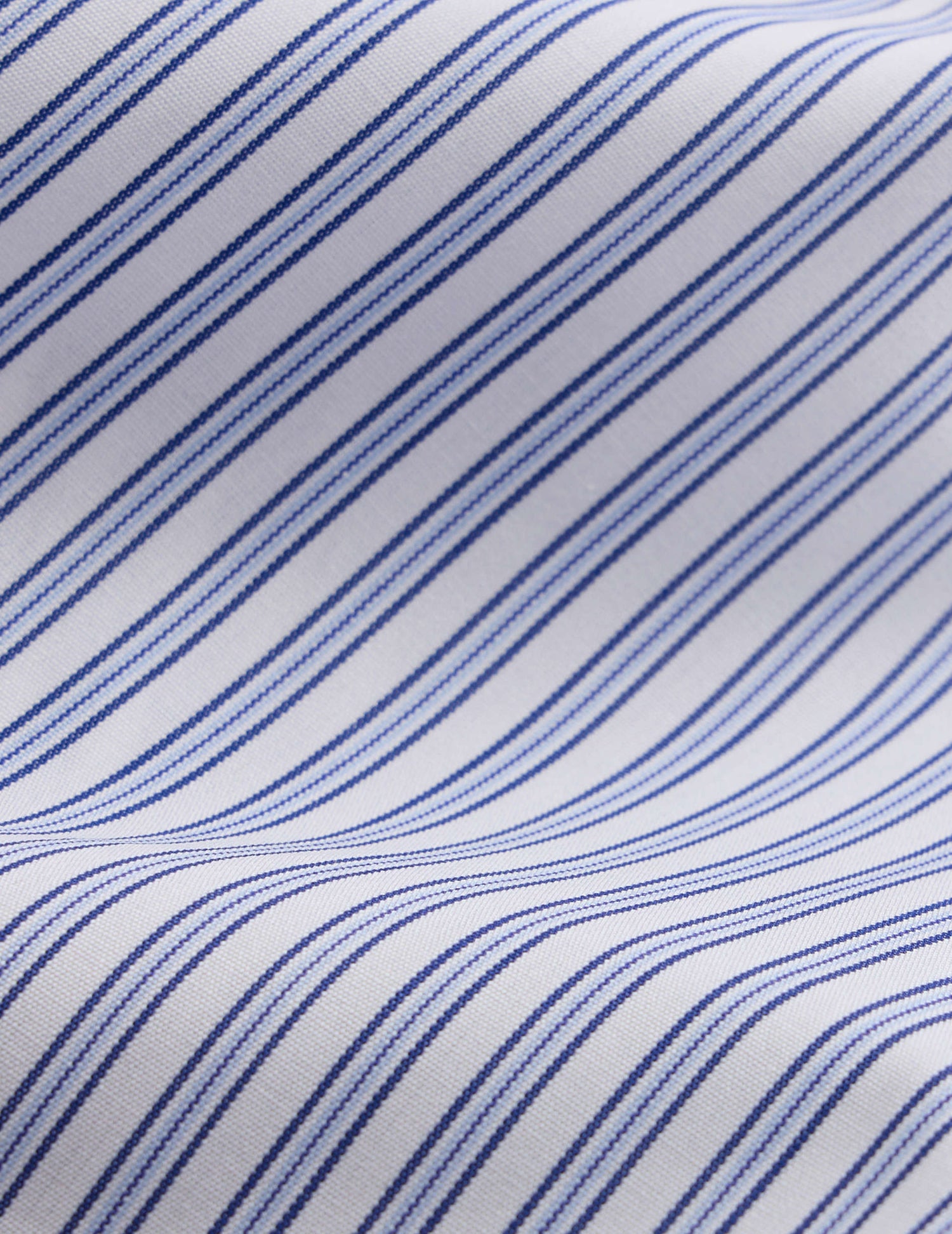Chemise Semi-ajustée rayée bleu marine - Popeline - Col Américain#2