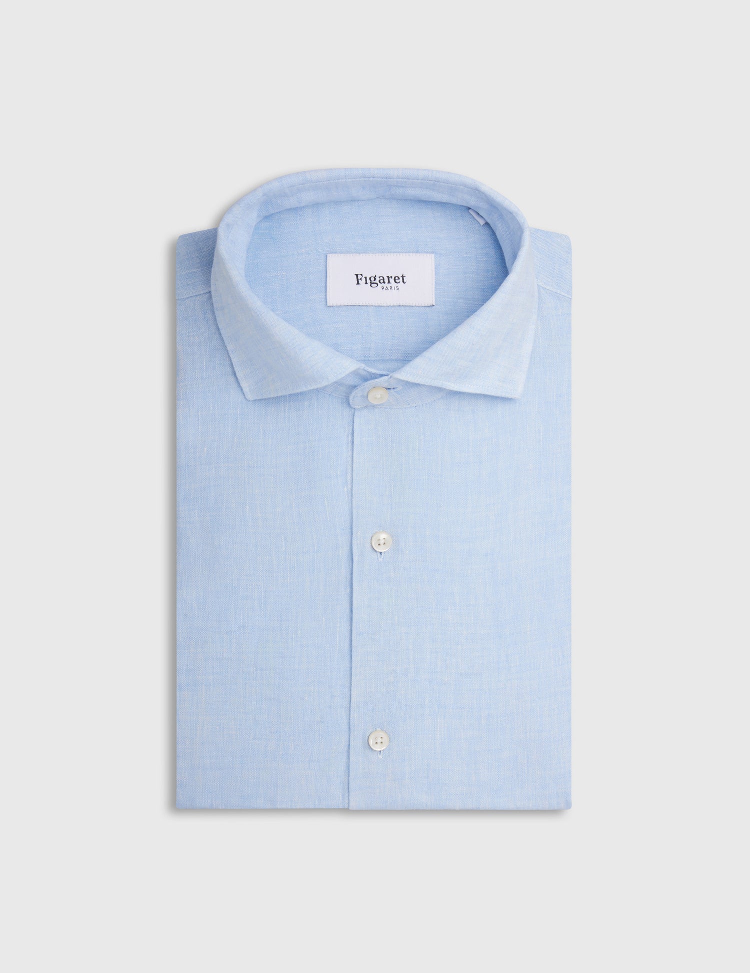 Aristote shirt in light blue linen - Linen - Italian Collar#3