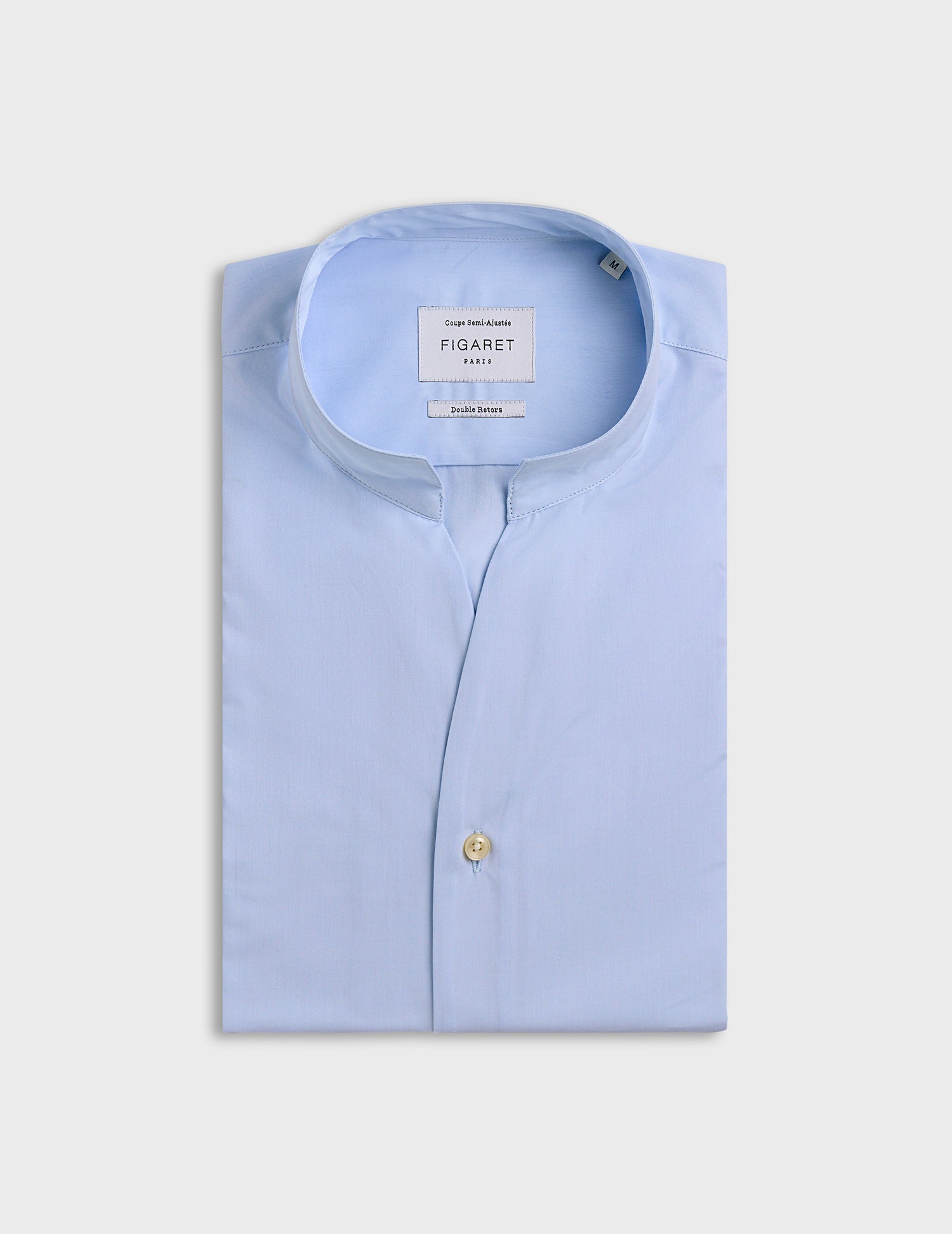 Blue Carl shirt - Poplin - Open straight Collar#4