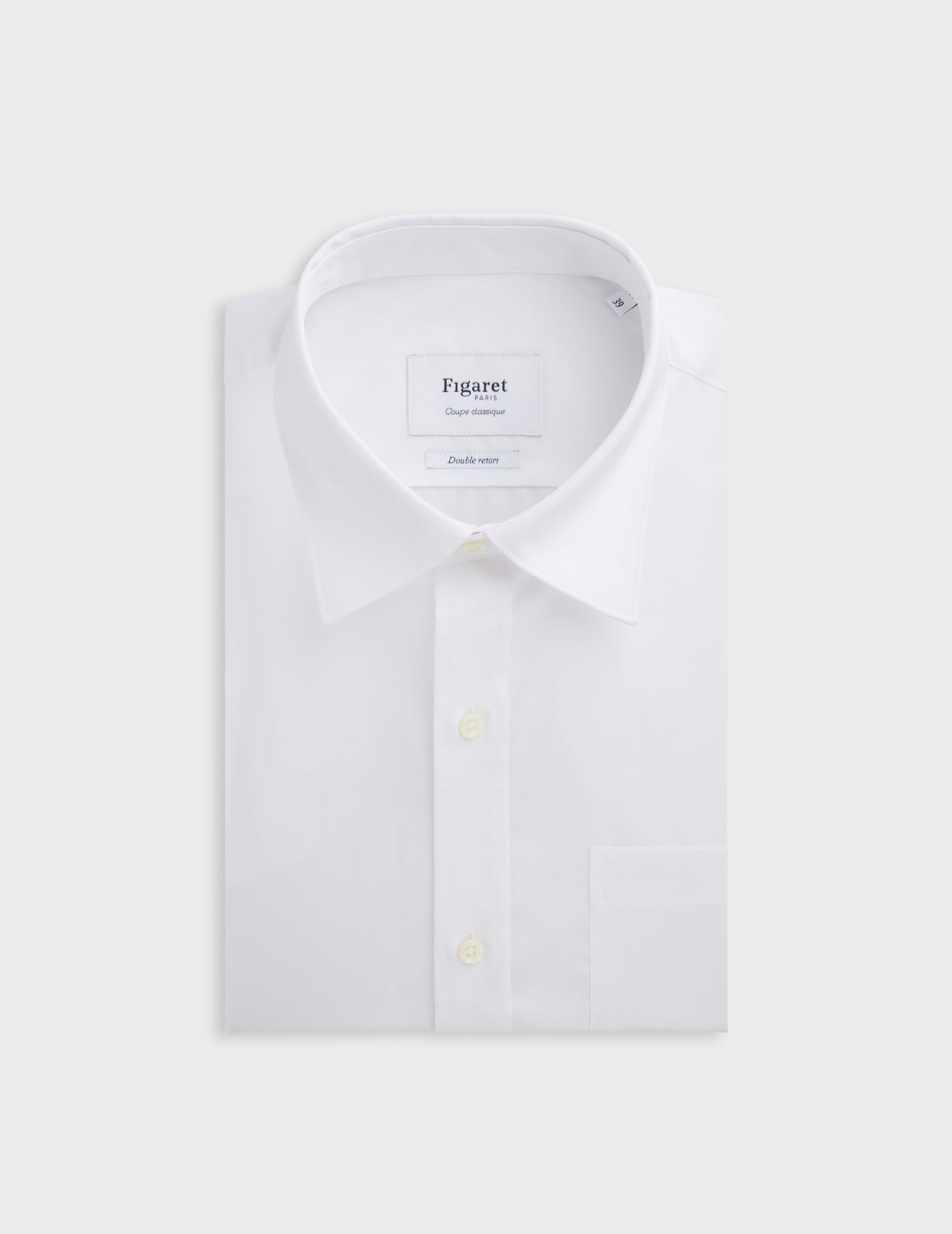 Classic white shirt - Pinpoint - Figaret Collar