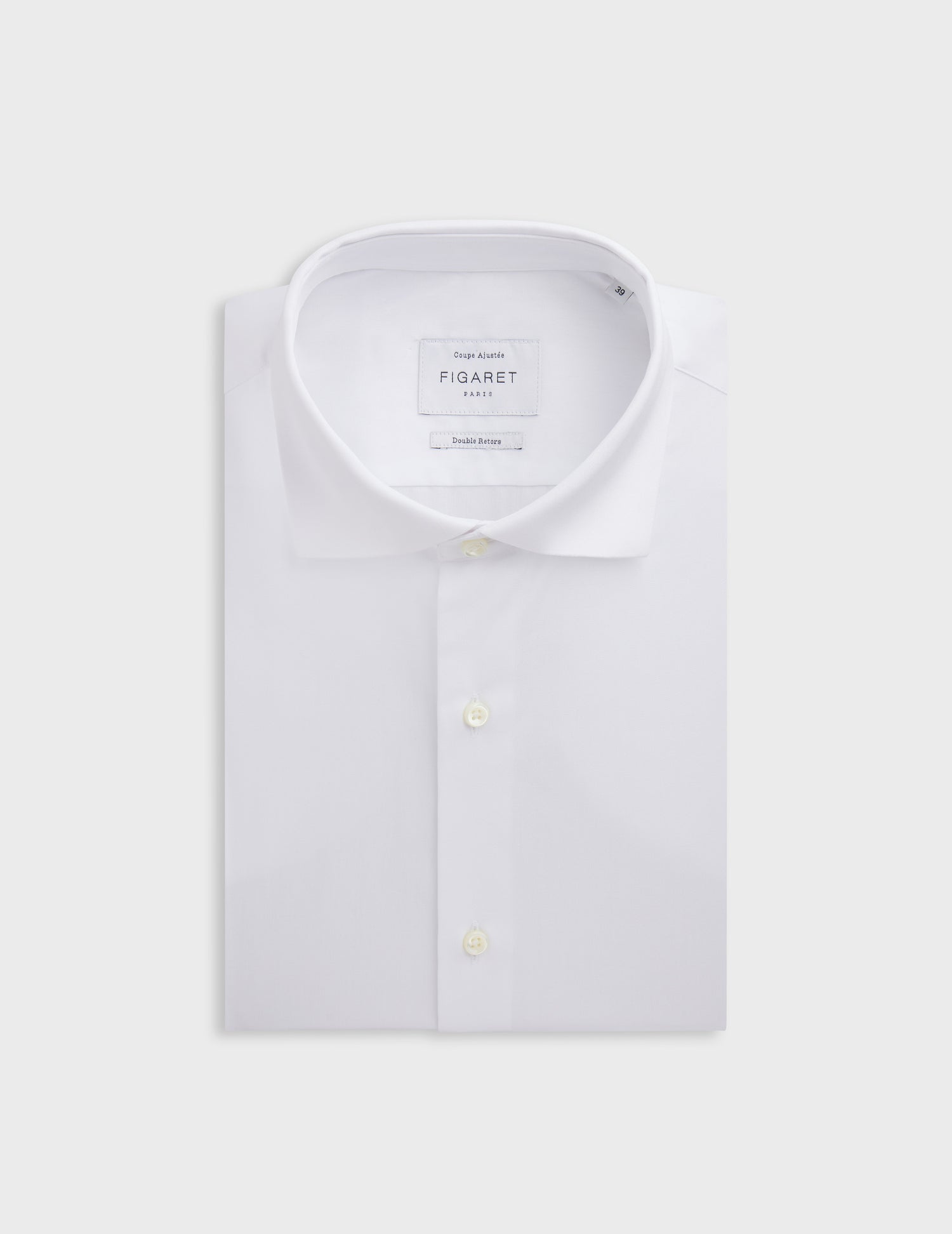 Fitted white shirt - Pinpoint - Italian Collar