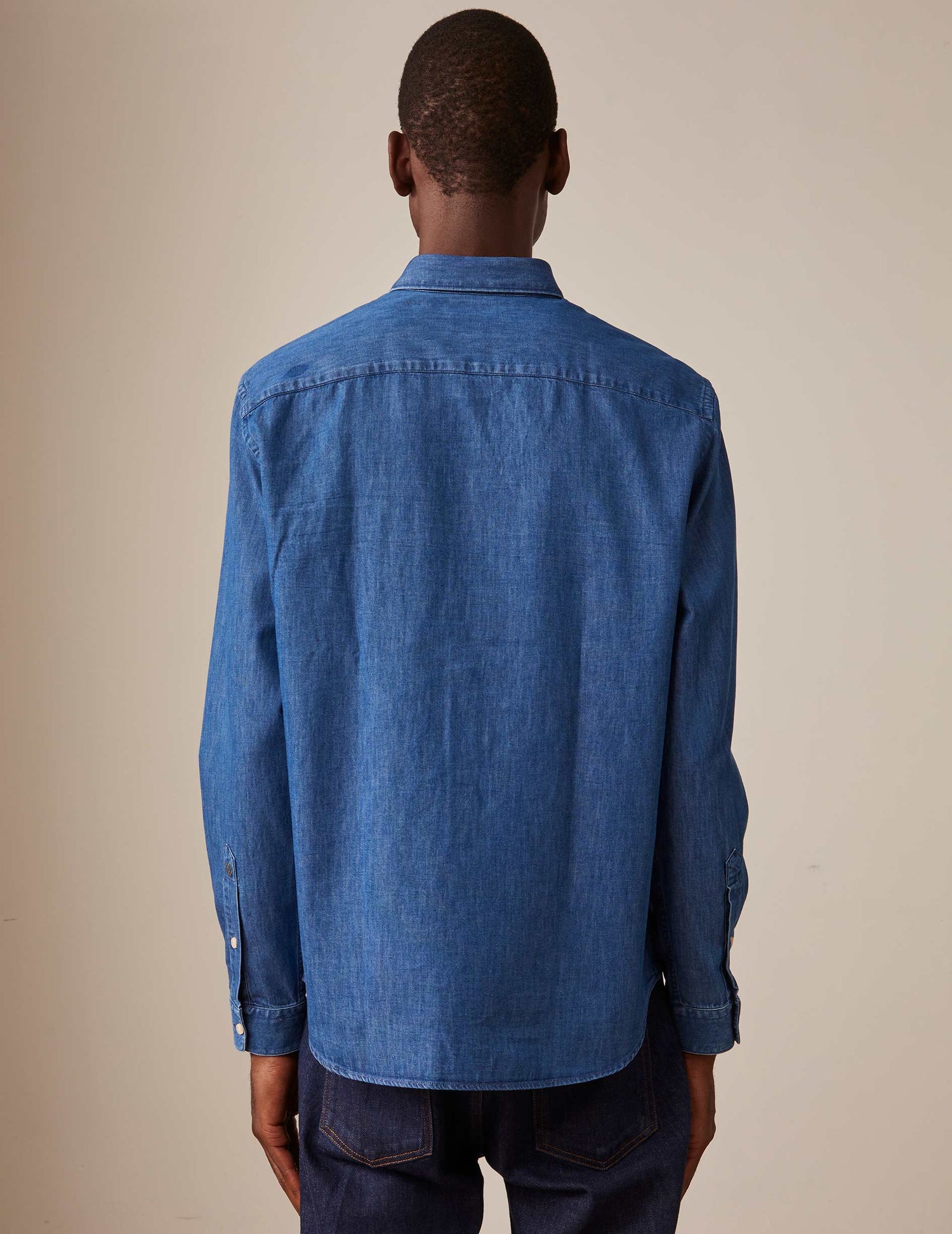 Blue denim Gabriel shirt - Denim - American Collar#2