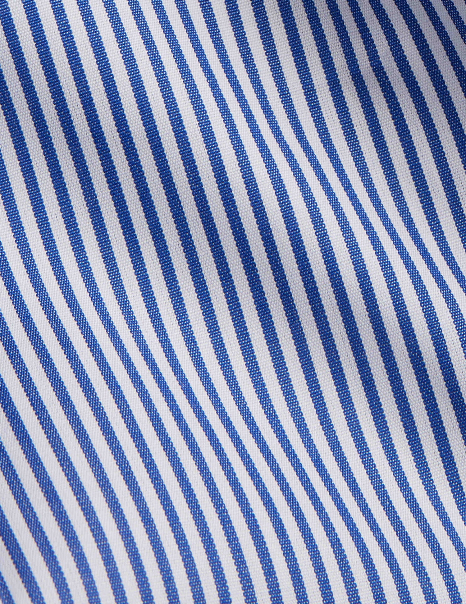 Chemise Ajustée rayée bleue - Popeline - Col Italien#2