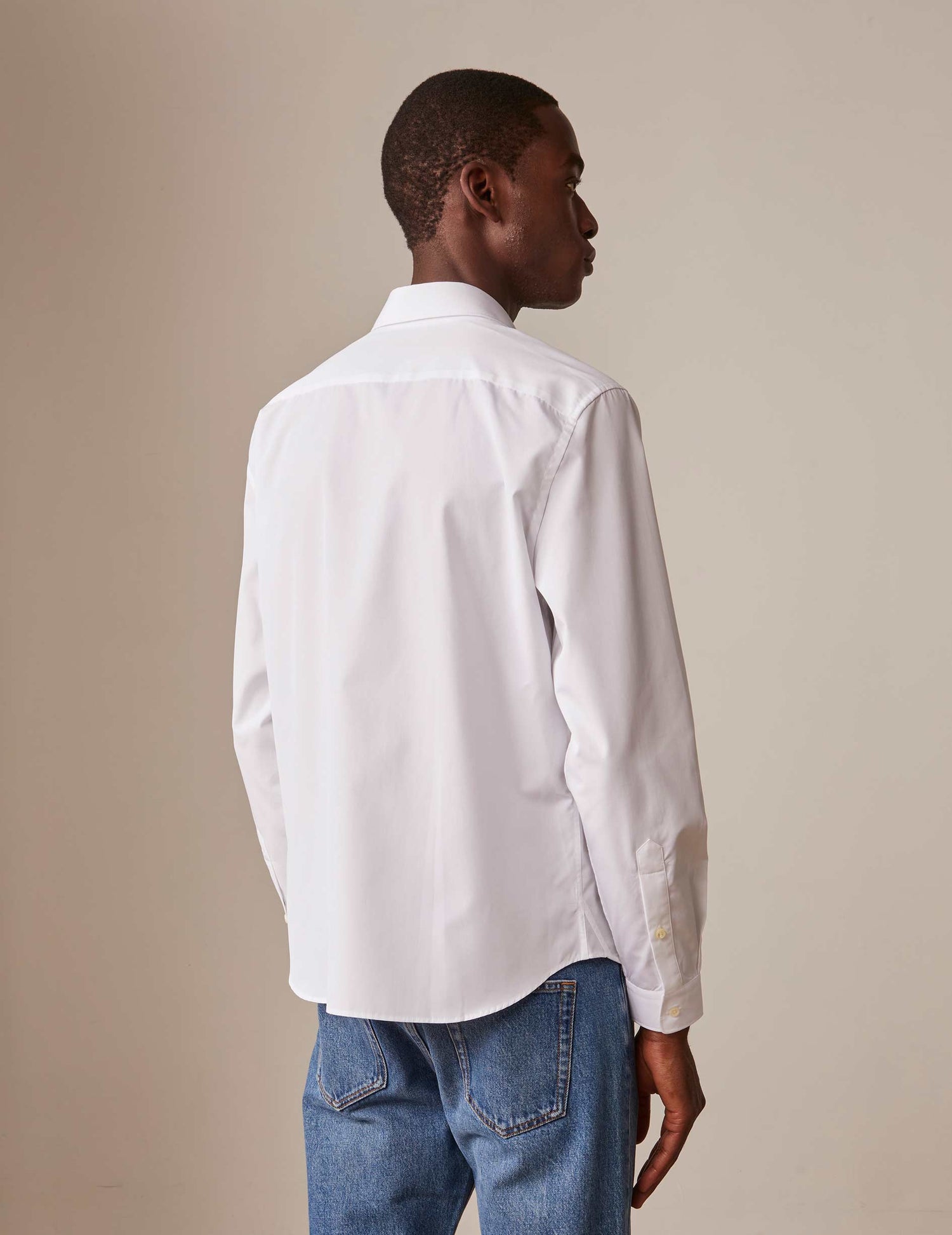 White "Je t'aime" shirt with red embroidery - Poplin - Figaret Collar#4