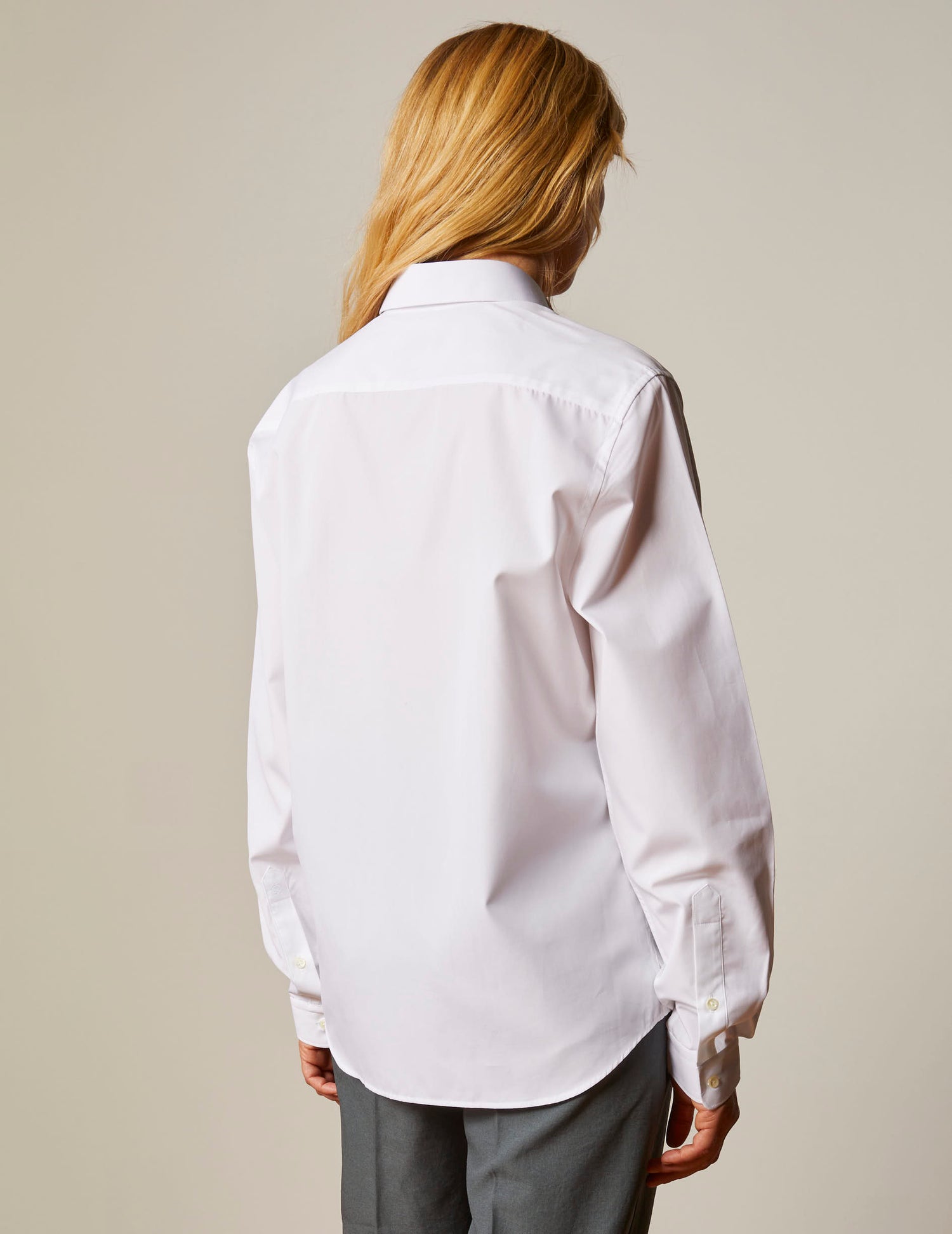 White "Je t'aime" shirt with red embroidery - Poplin - Figaret Collar#5