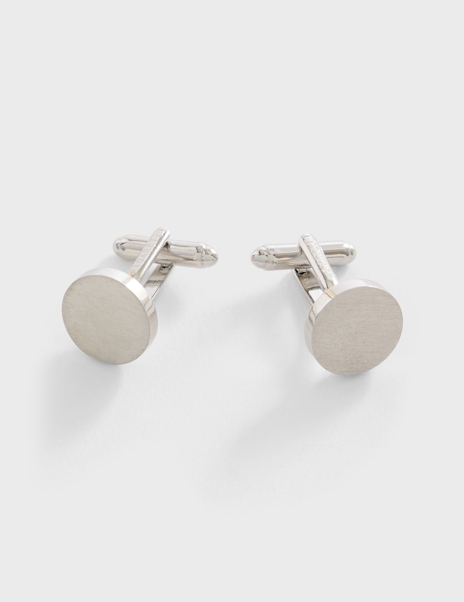 Brushed silver cufflinks