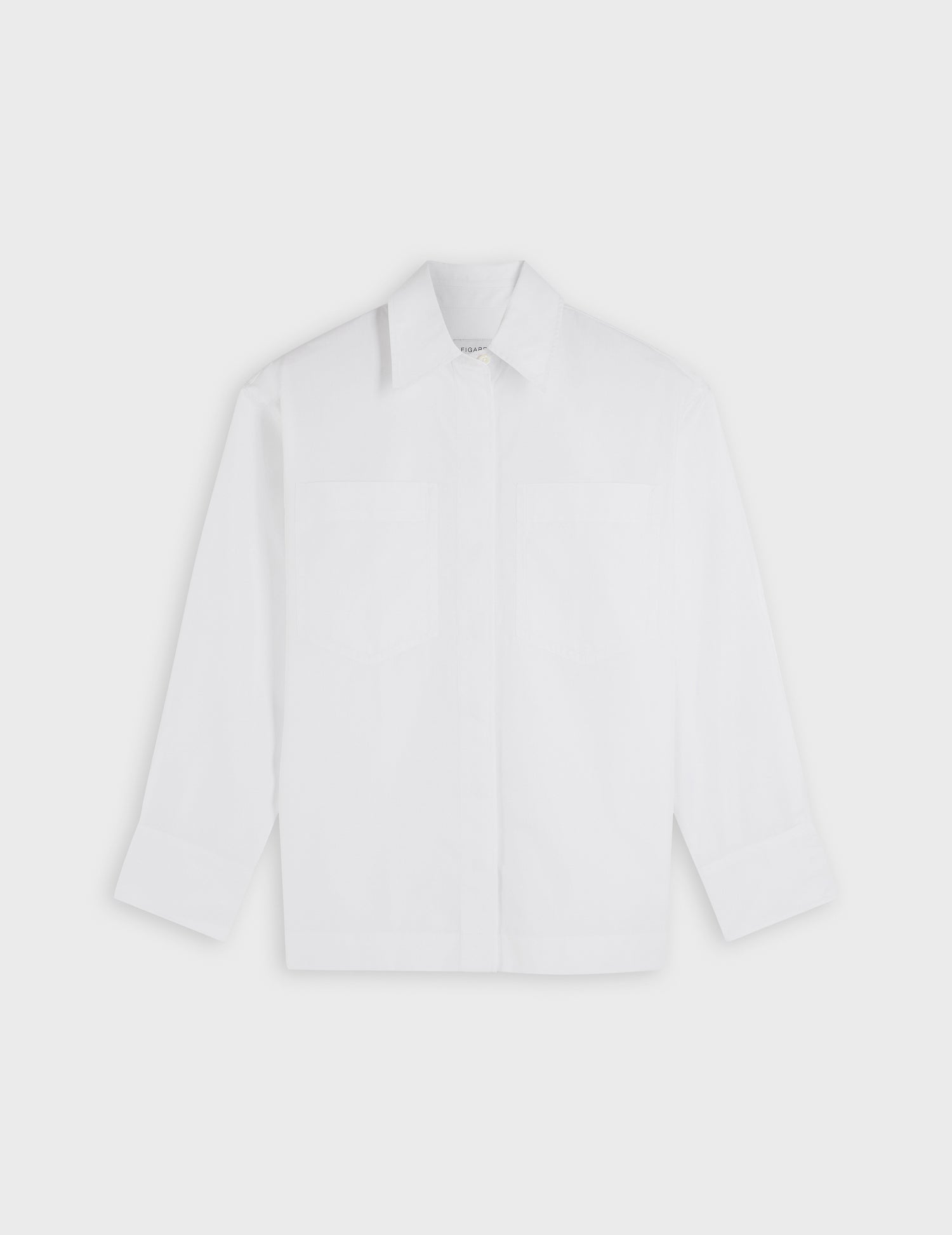 white oversized Faith shirt - Poplin#4