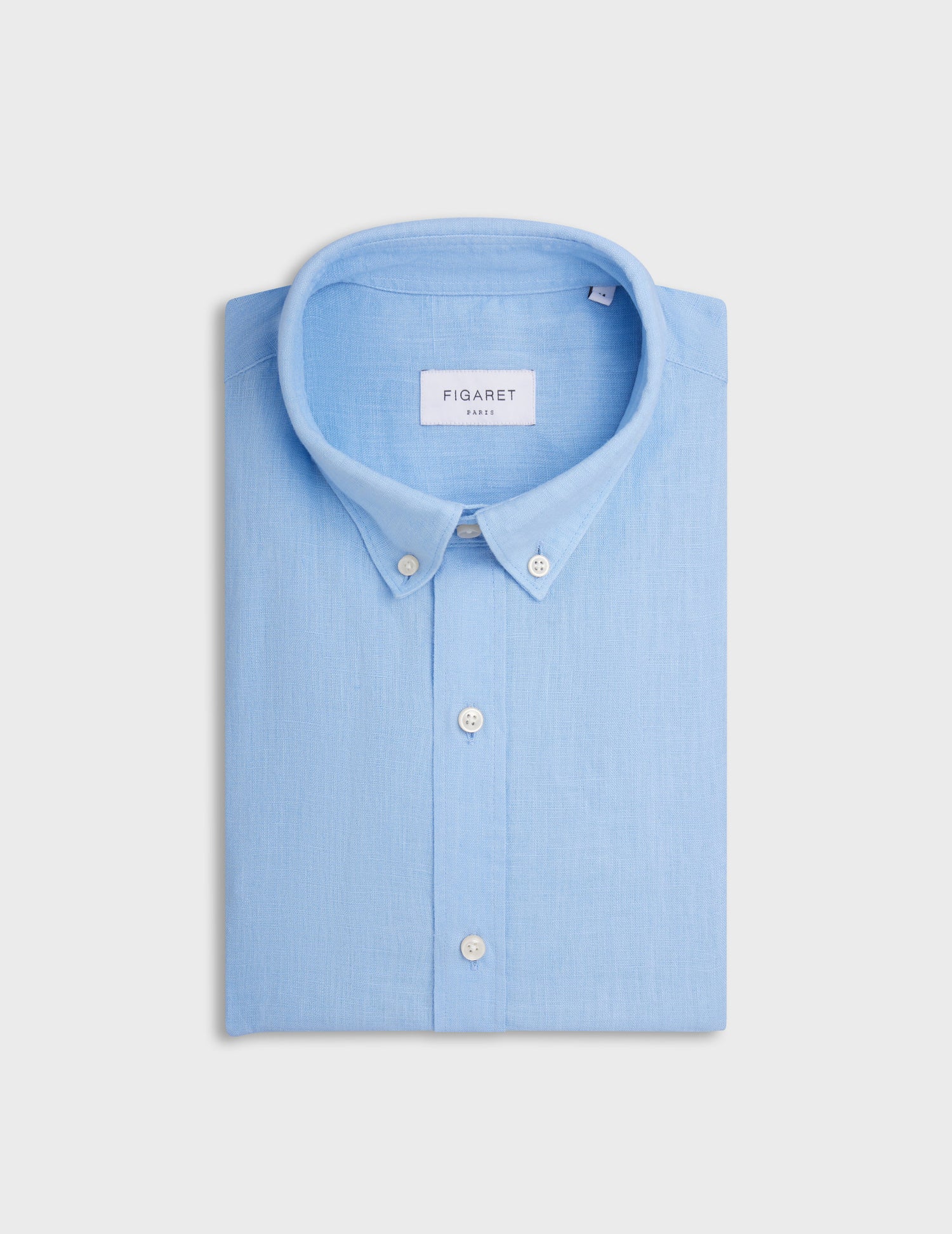 Gaspard shirt in blue linen - Linen - American Collar#4