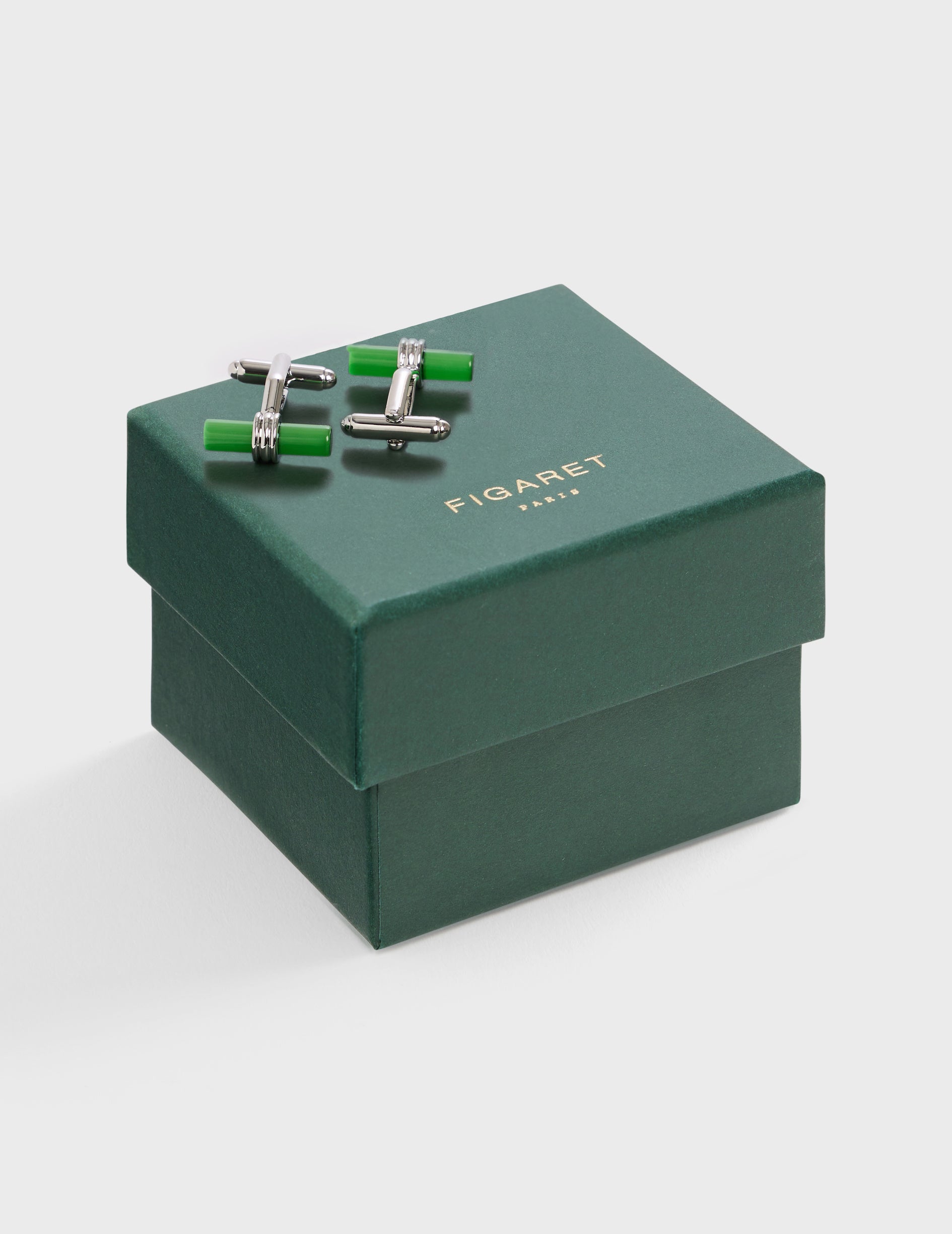 Cartier Green Cufflinks 3d mon