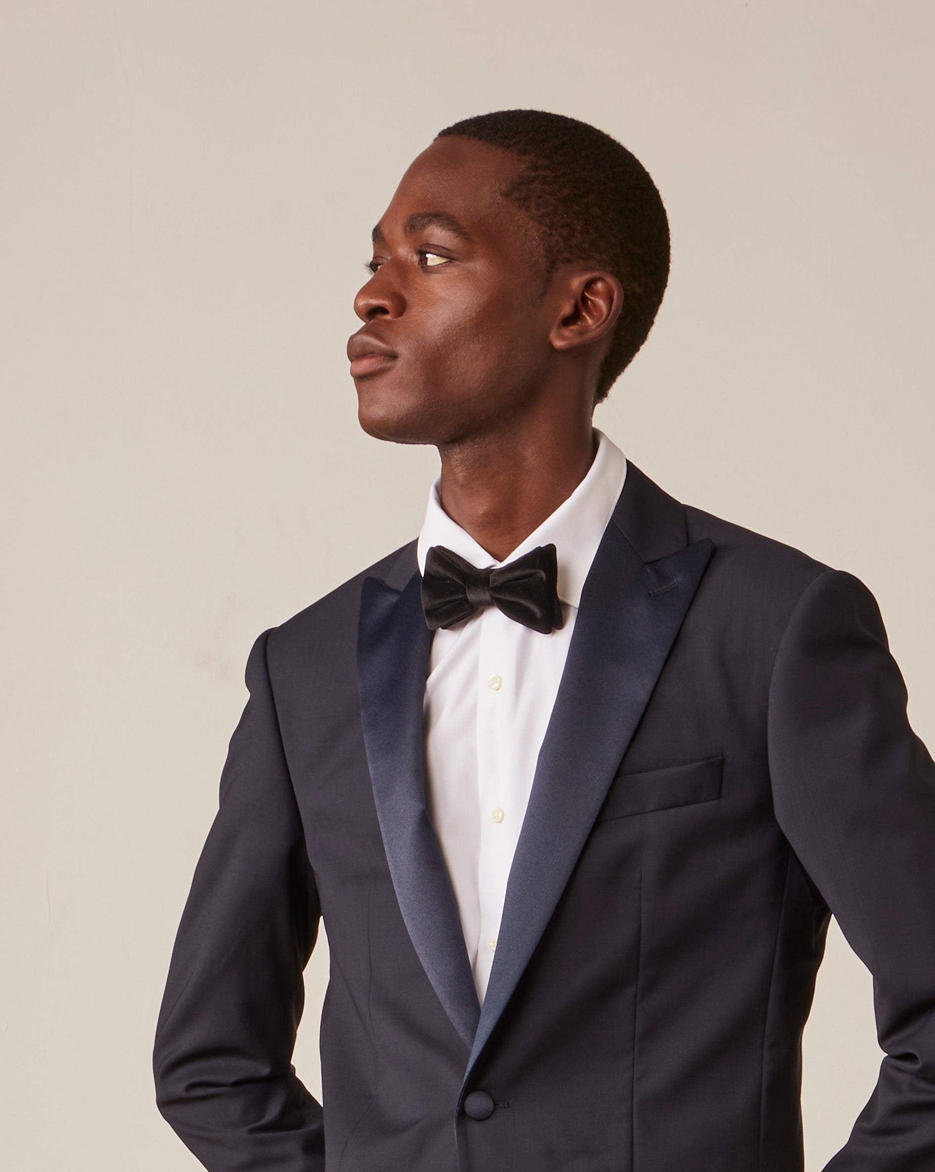 Velvet bow tie hot sale with tuxedo