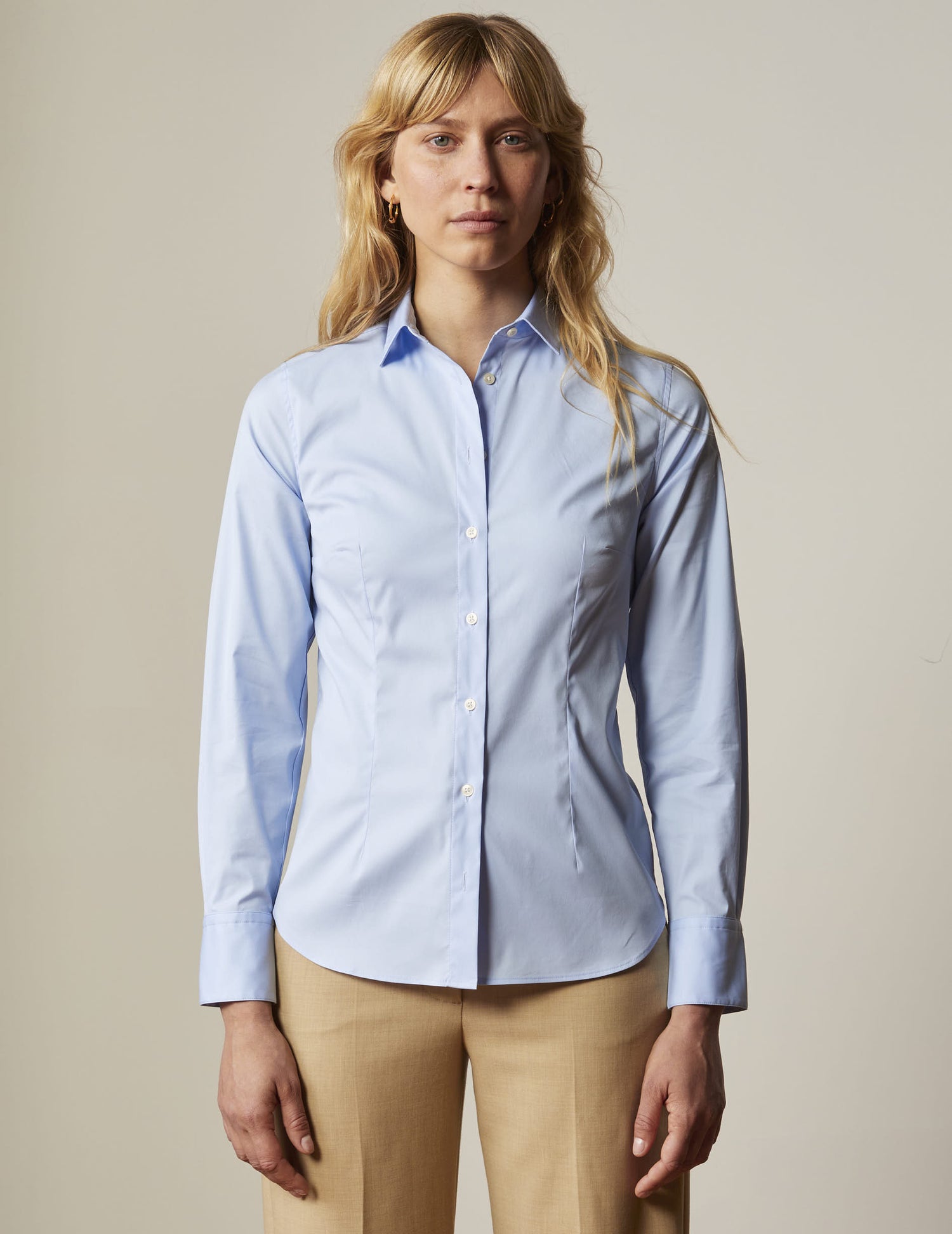 Chemise anais bleu clair - Popeline#3