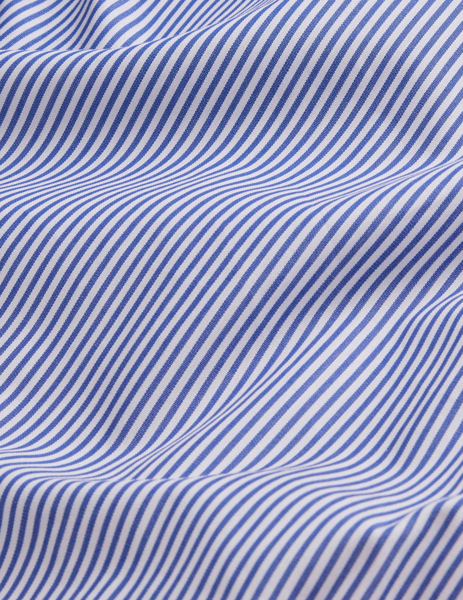 Blue striped Carl shirt - Poplin - Open straight Collar#5
