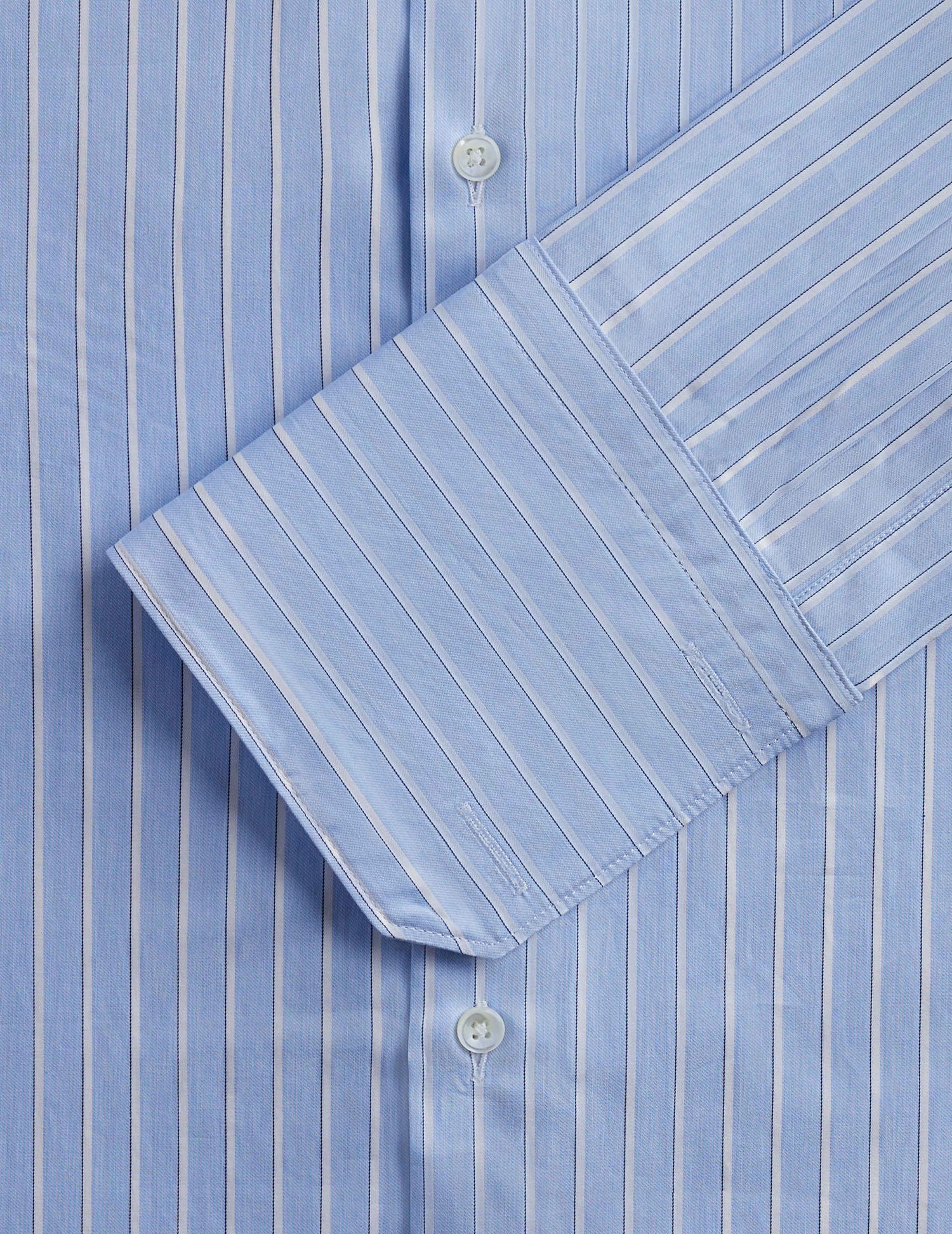 Classic blue striped shirt - Twill - Figaret Collar - French Cuffs#2