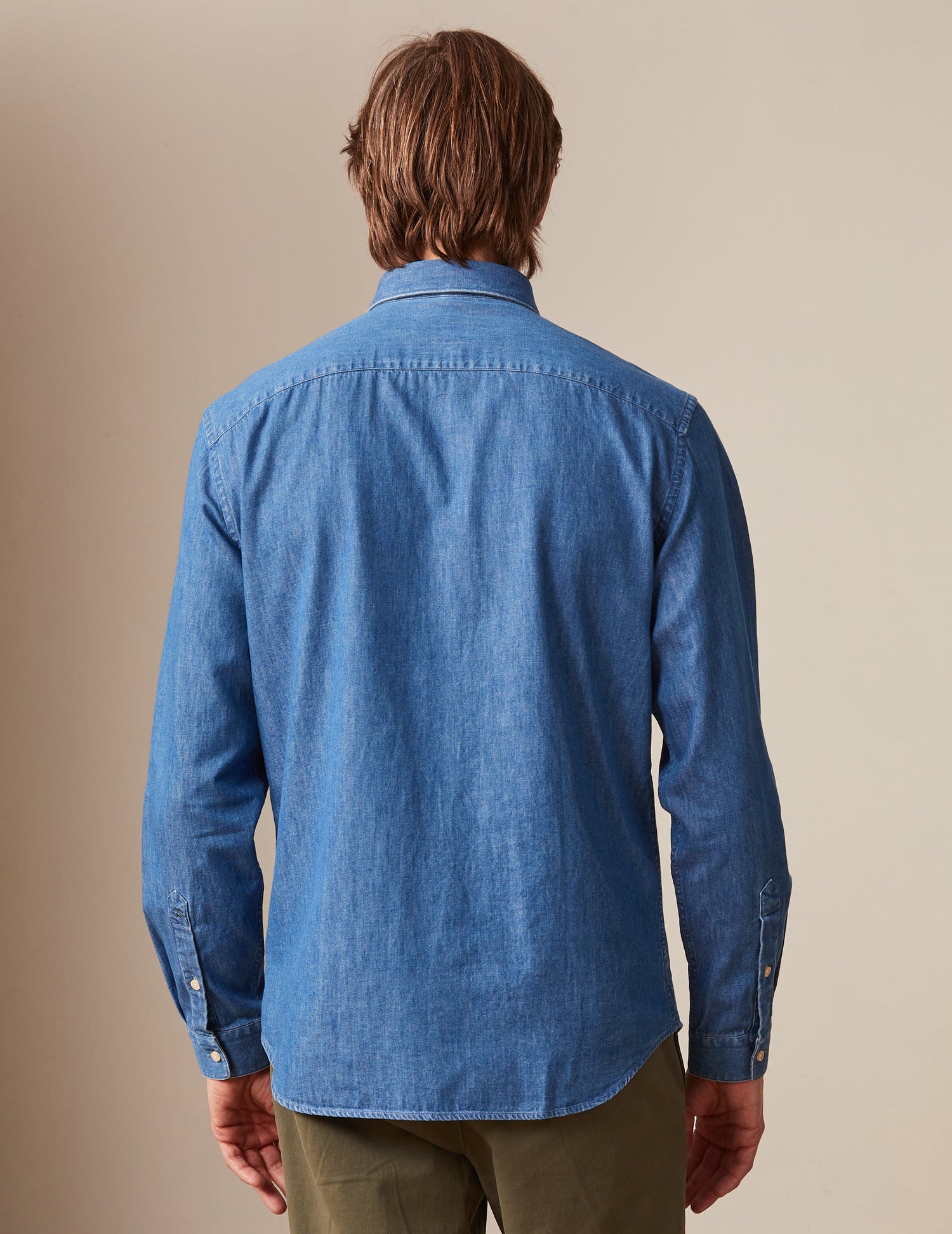 Chemise gabriel en denim bleu clair - Denim - Col Américain#2