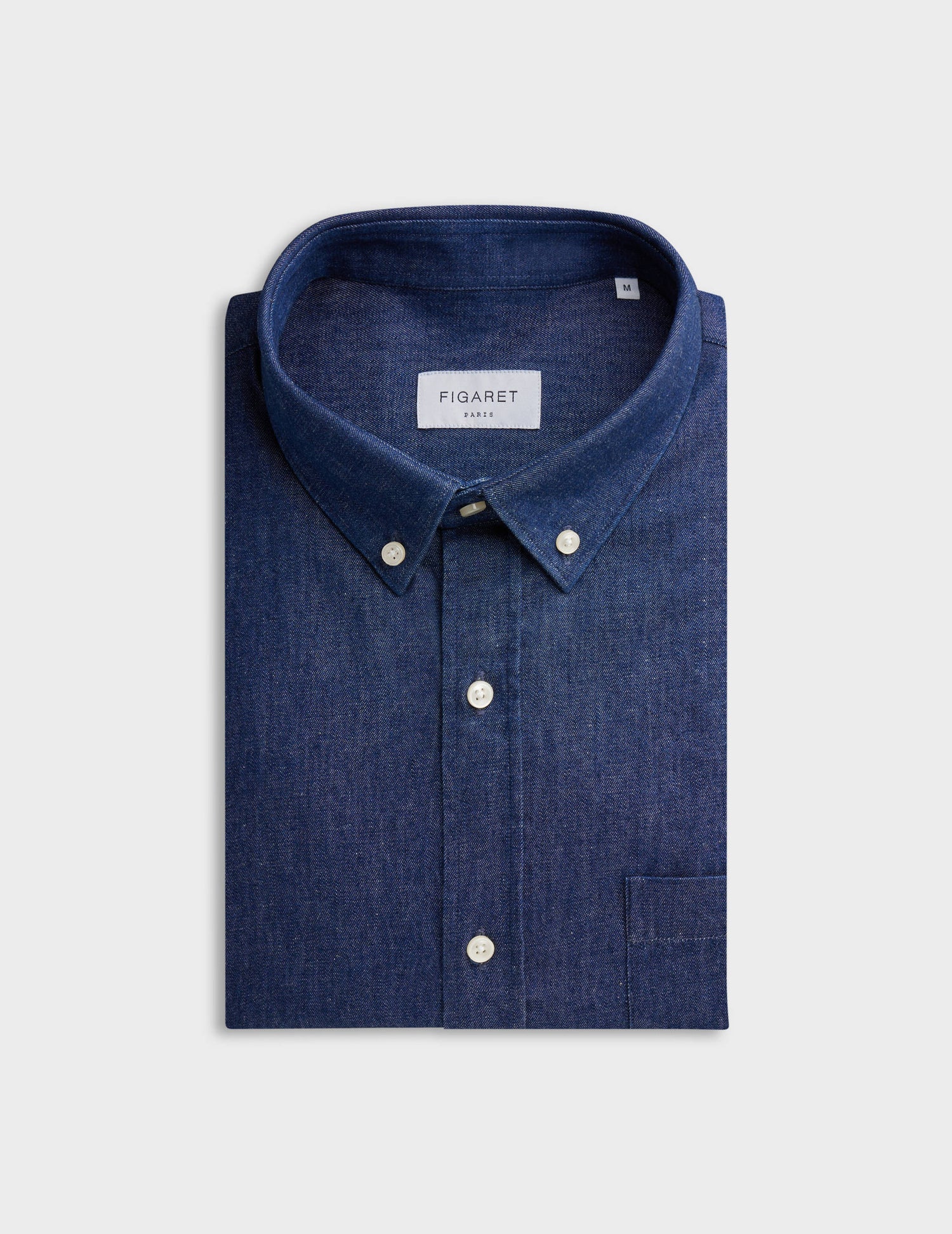 Navy denim Gabriel shirt - Denim - American Collar#4