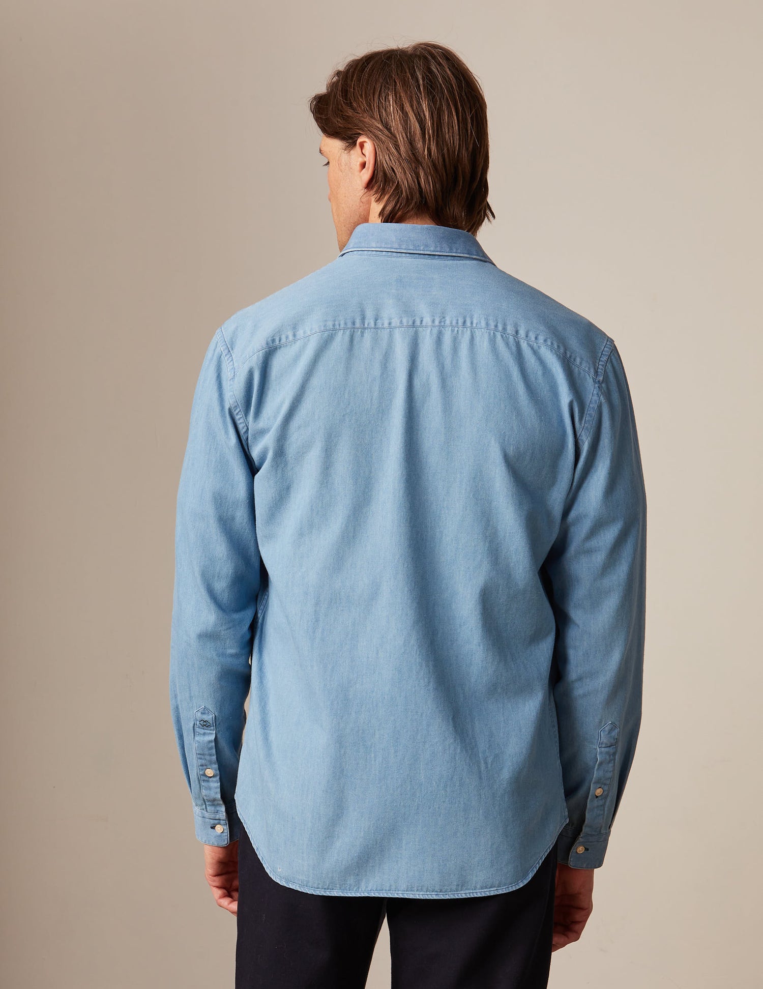 Light blue denim Gabriel shirt - Denim - American Collar#2