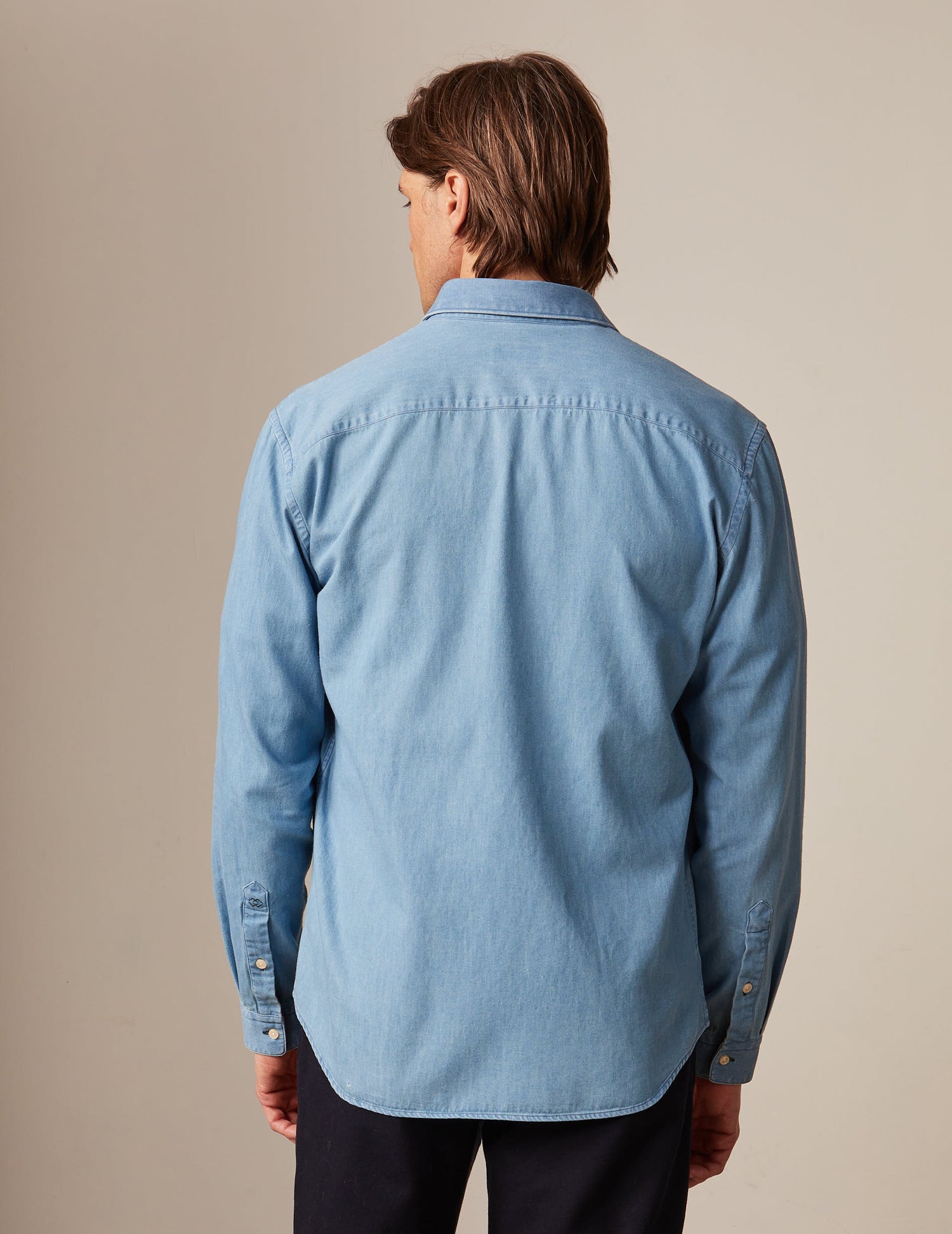 Chemise gabriel en denim bleu clair - Denim - Col Américain#2