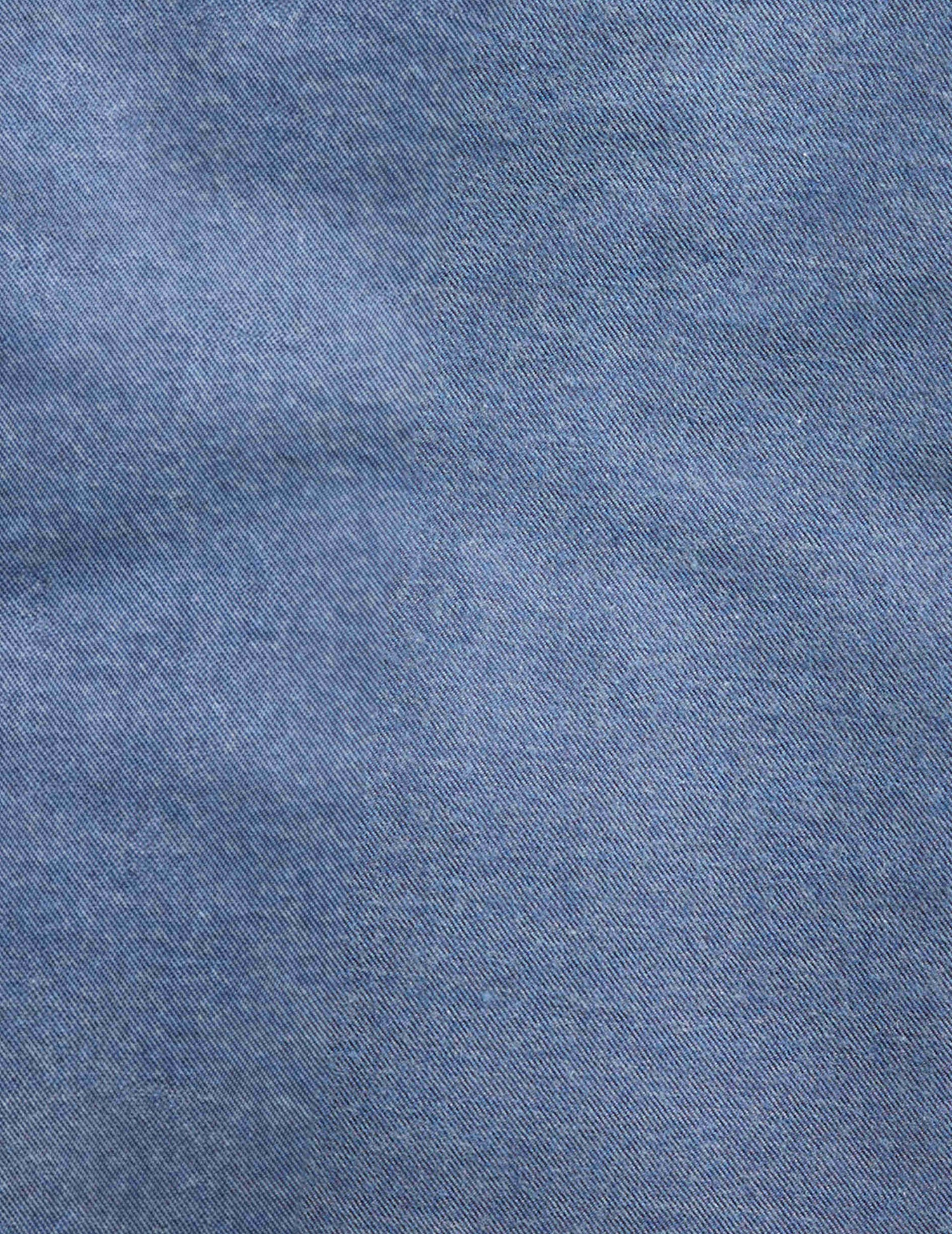 Chemise mixte "je t'aime" en coton et cachemire bleu - Flanelle - Col Figaret#10