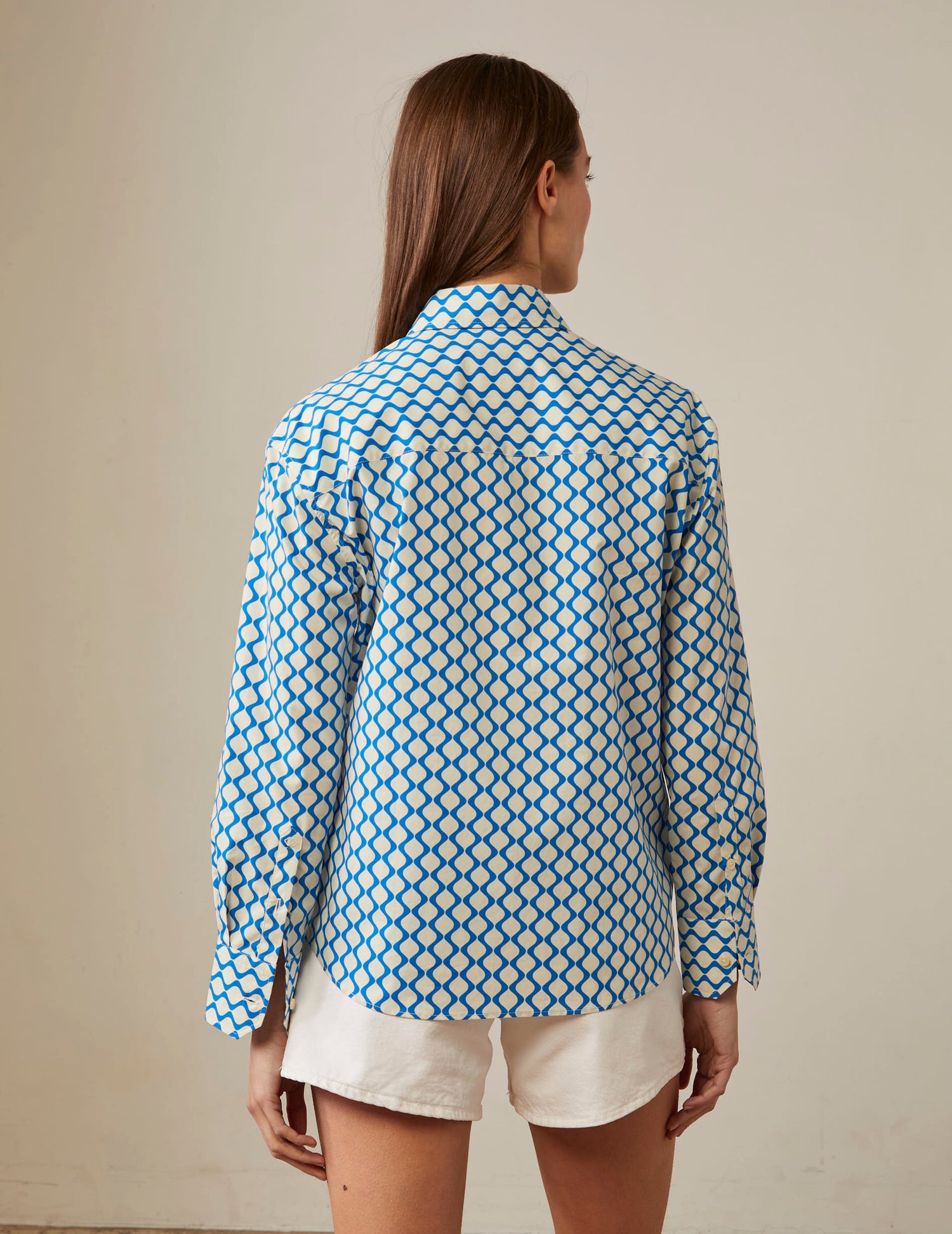 Printed blue Ambre shirt - Poplin - Shirt Collar#2