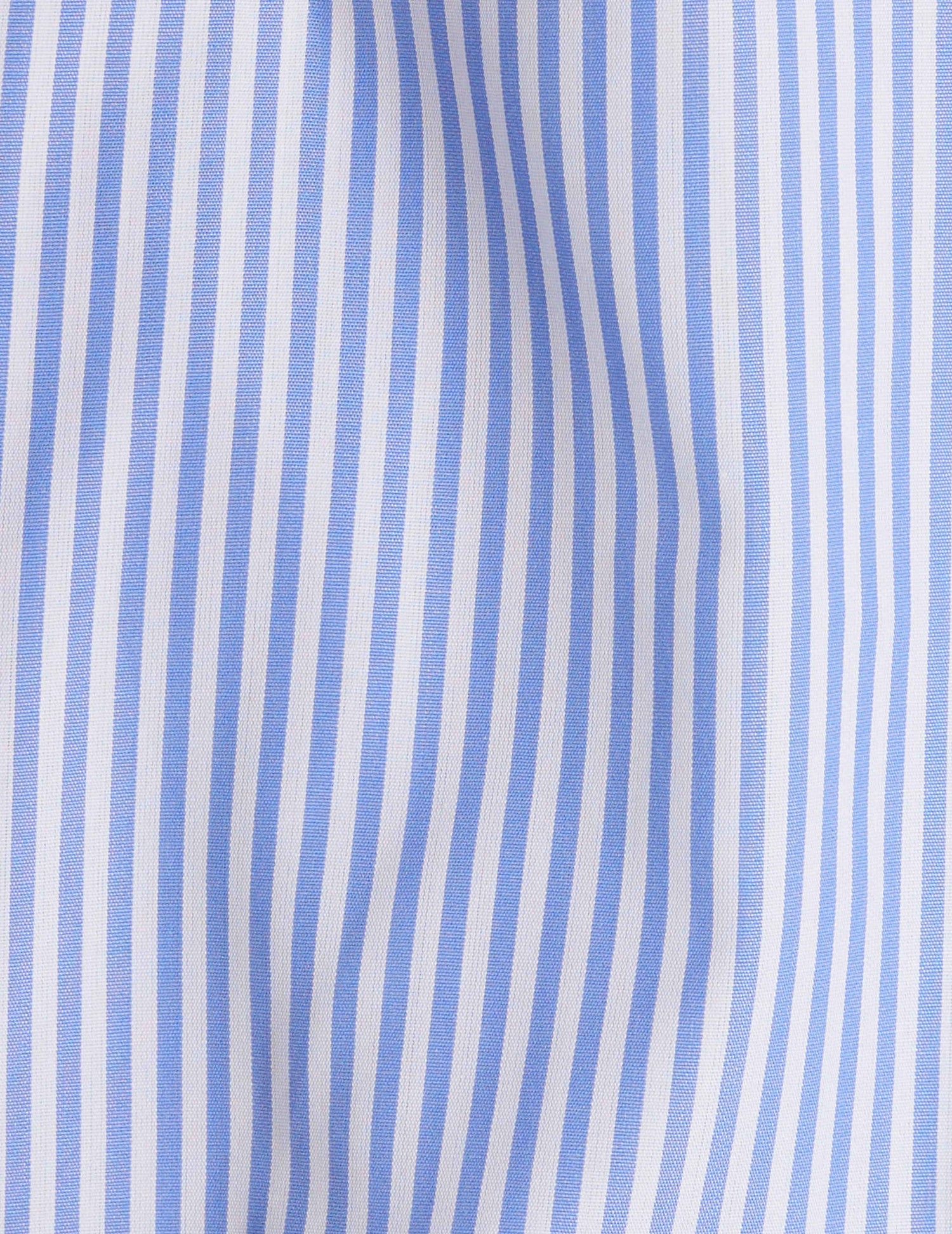 Striped blue Caroline hidden throat shirt - Poplin - Italian Collar#5