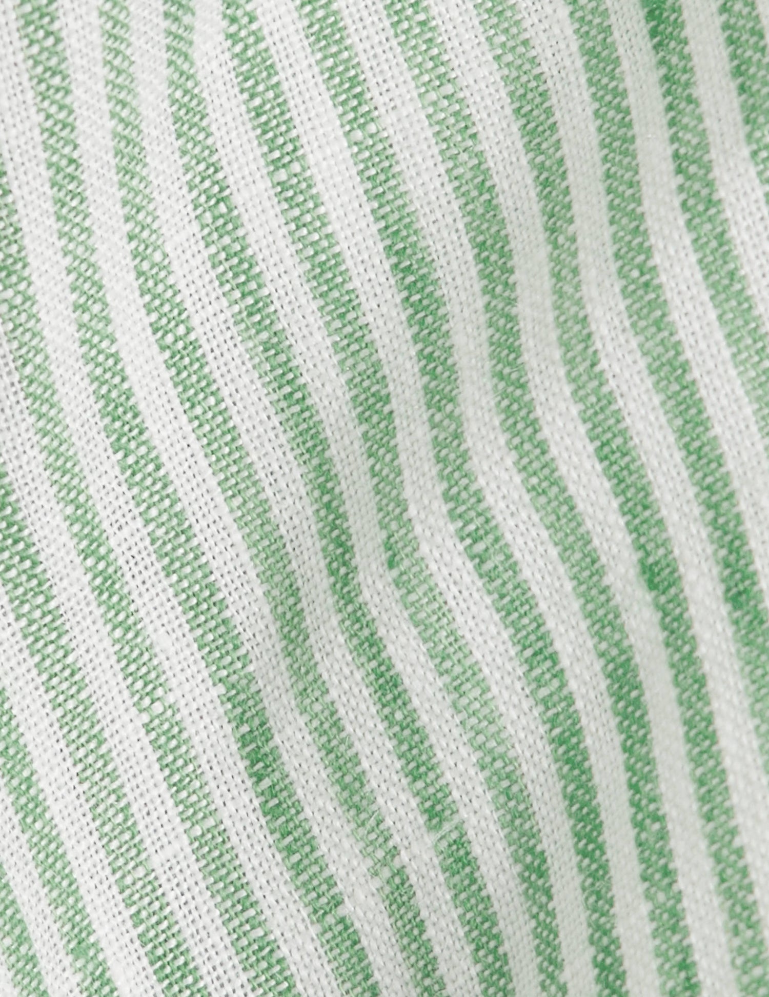 Delina oversized green linen striped shirt - Linen - Shirt Collar#5