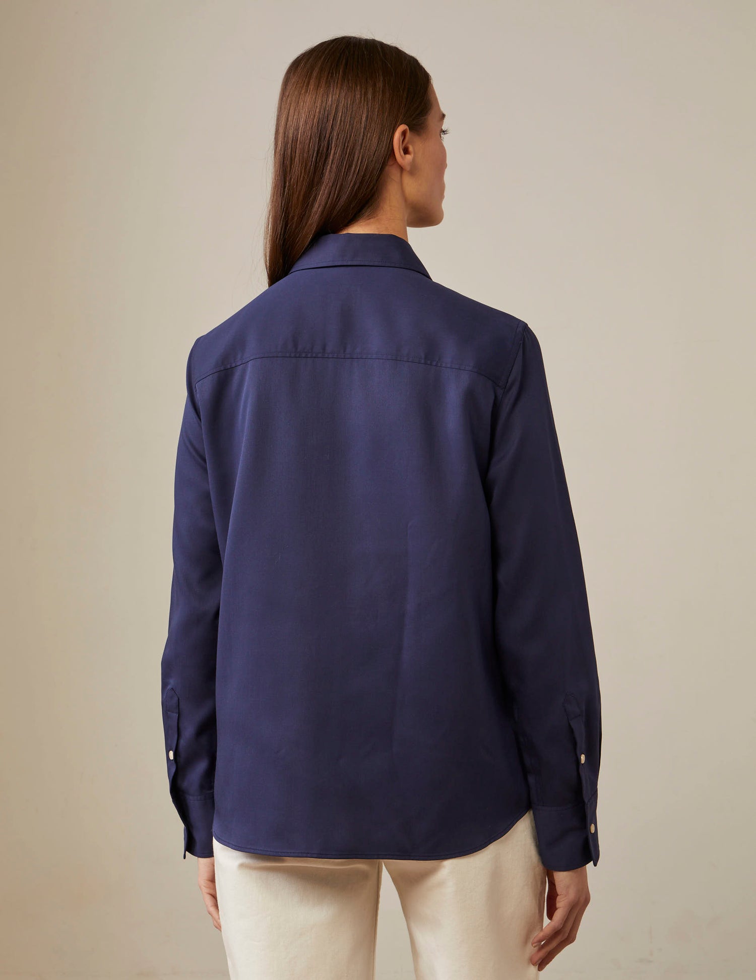 Navy Grace shirt - Twill - Shirt Collar#2