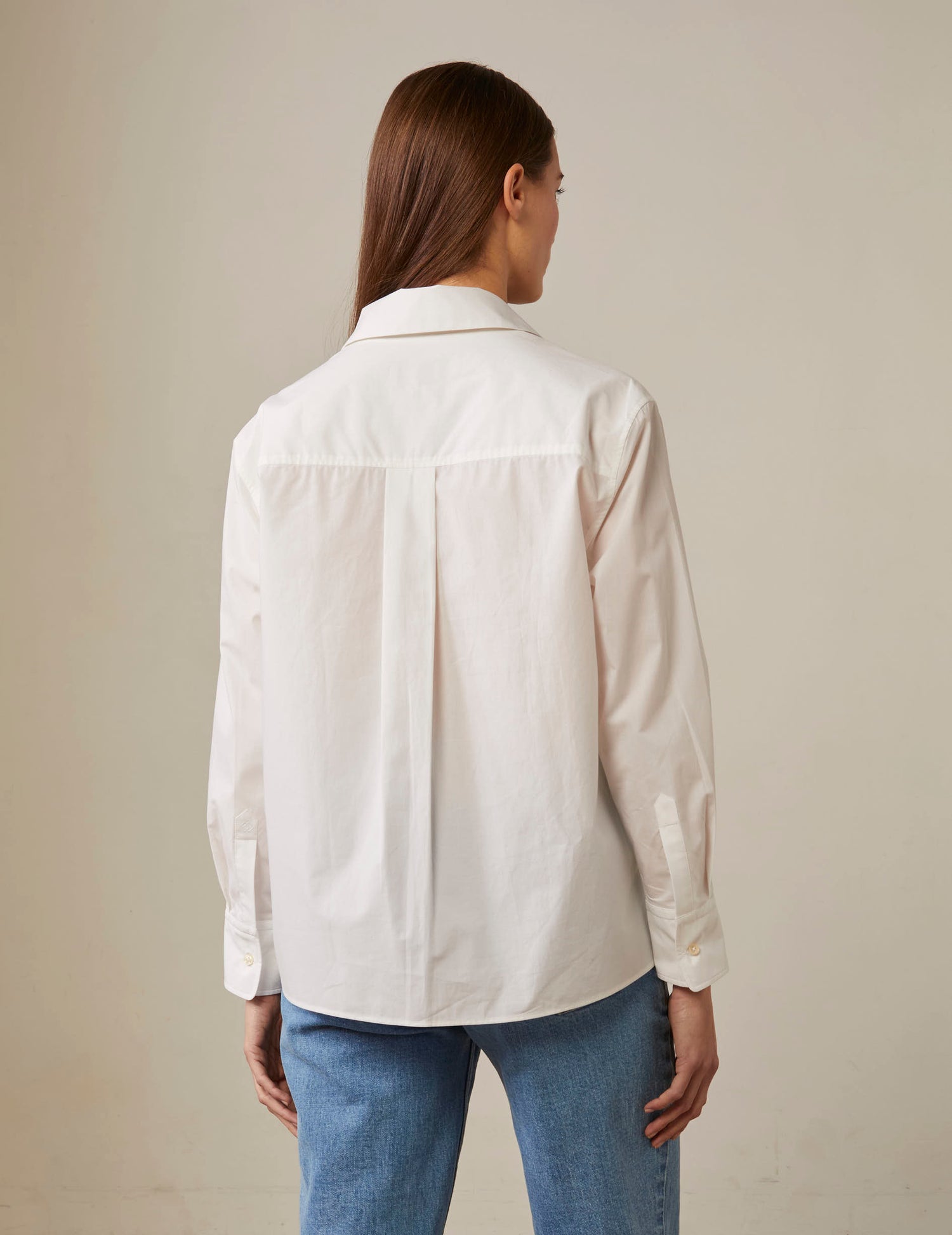 Blouse Harmelle blanche - Popeline - Col V#2