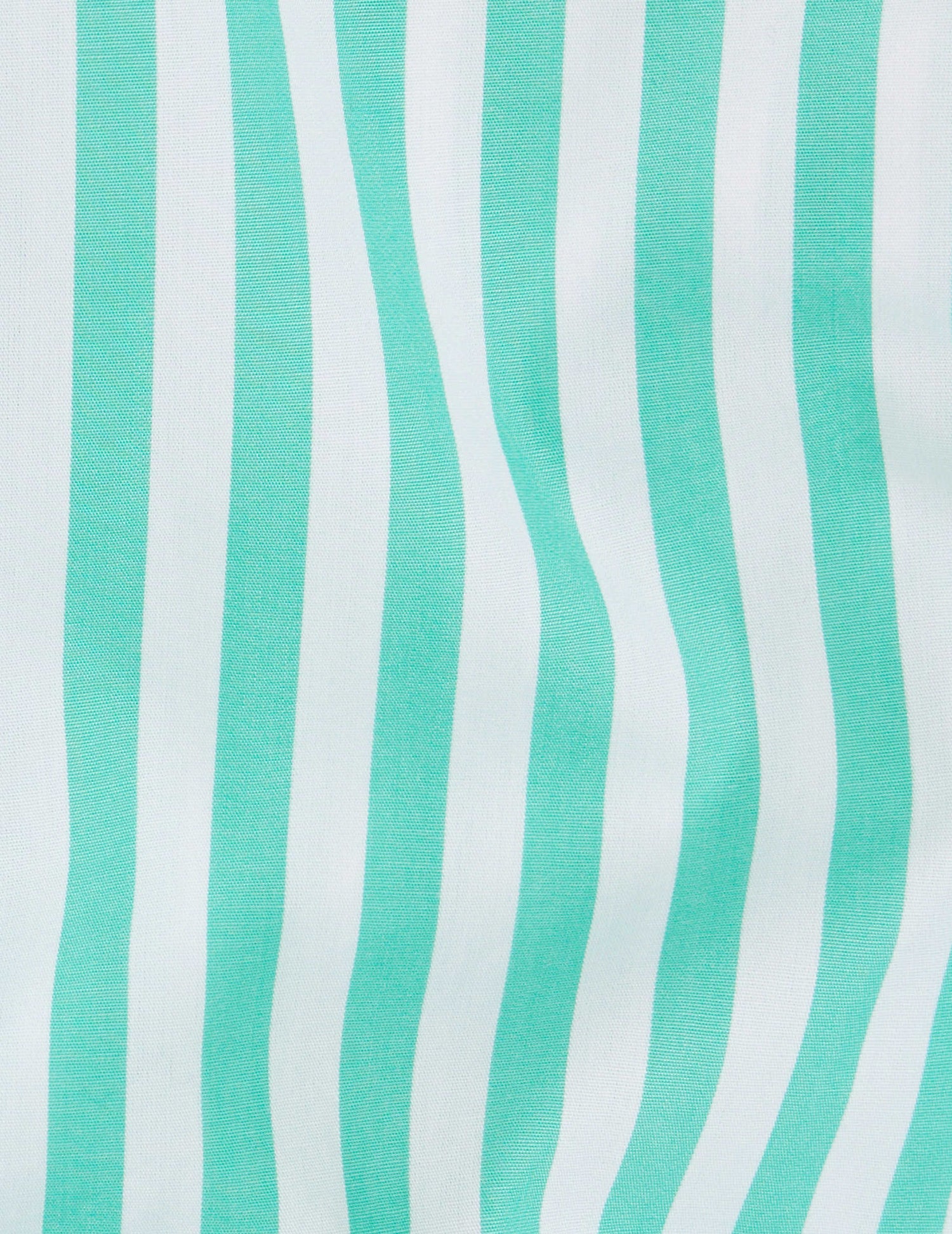 Striped light green Harmelle blouse - Poplin - V Collar#5