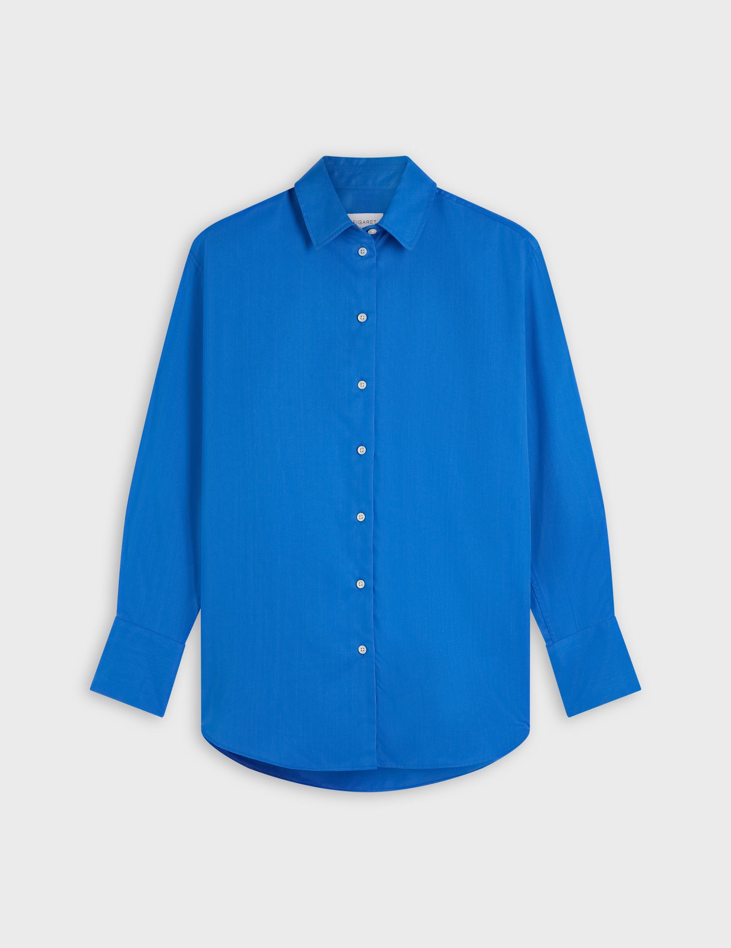 Oversized blue Mathilde shirt - Twill - Shirt Collar#4