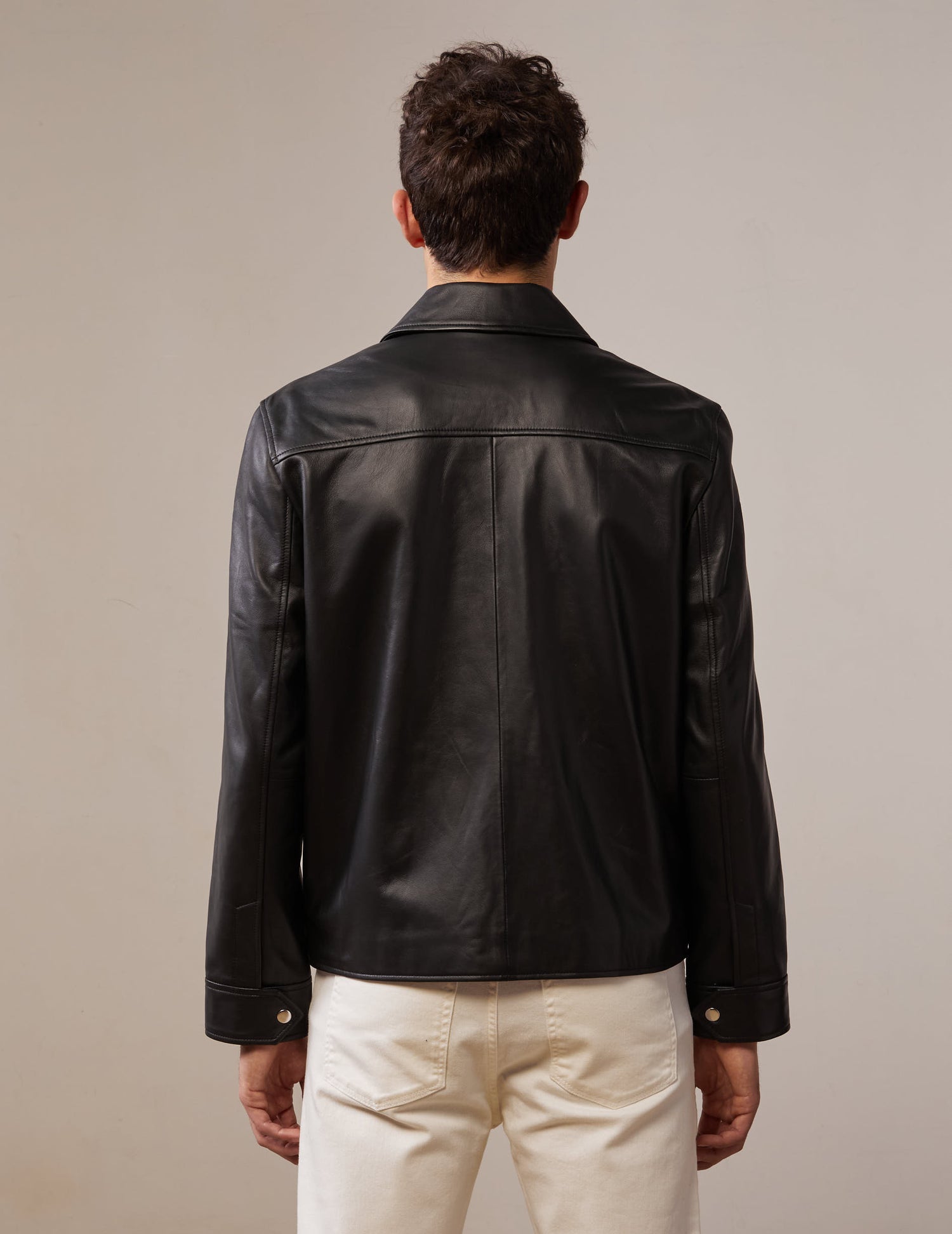 Blouson Hunter en cuir noir