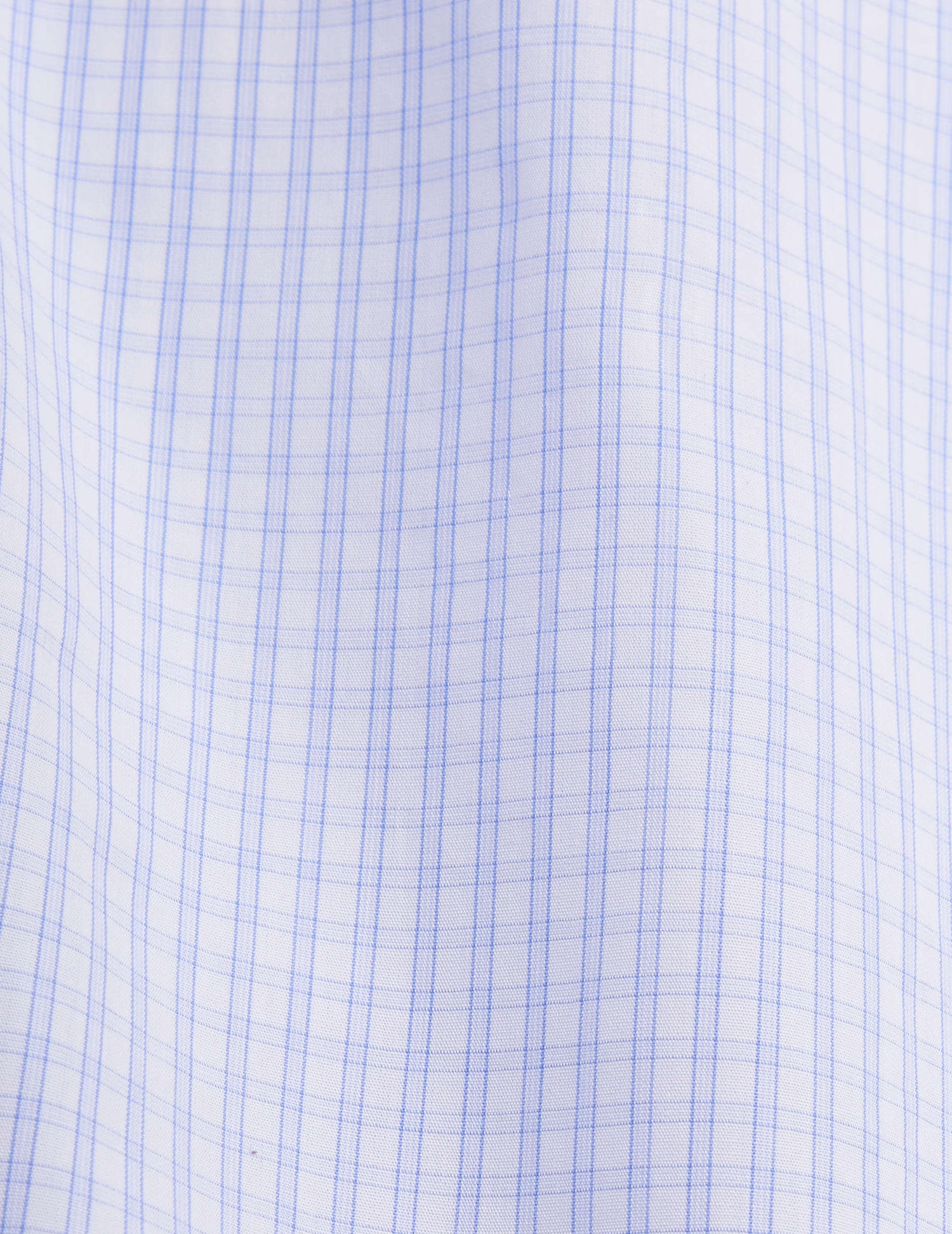 Chemise classique manches courtes à carreaux bleus - Popeline - Col Américain#2