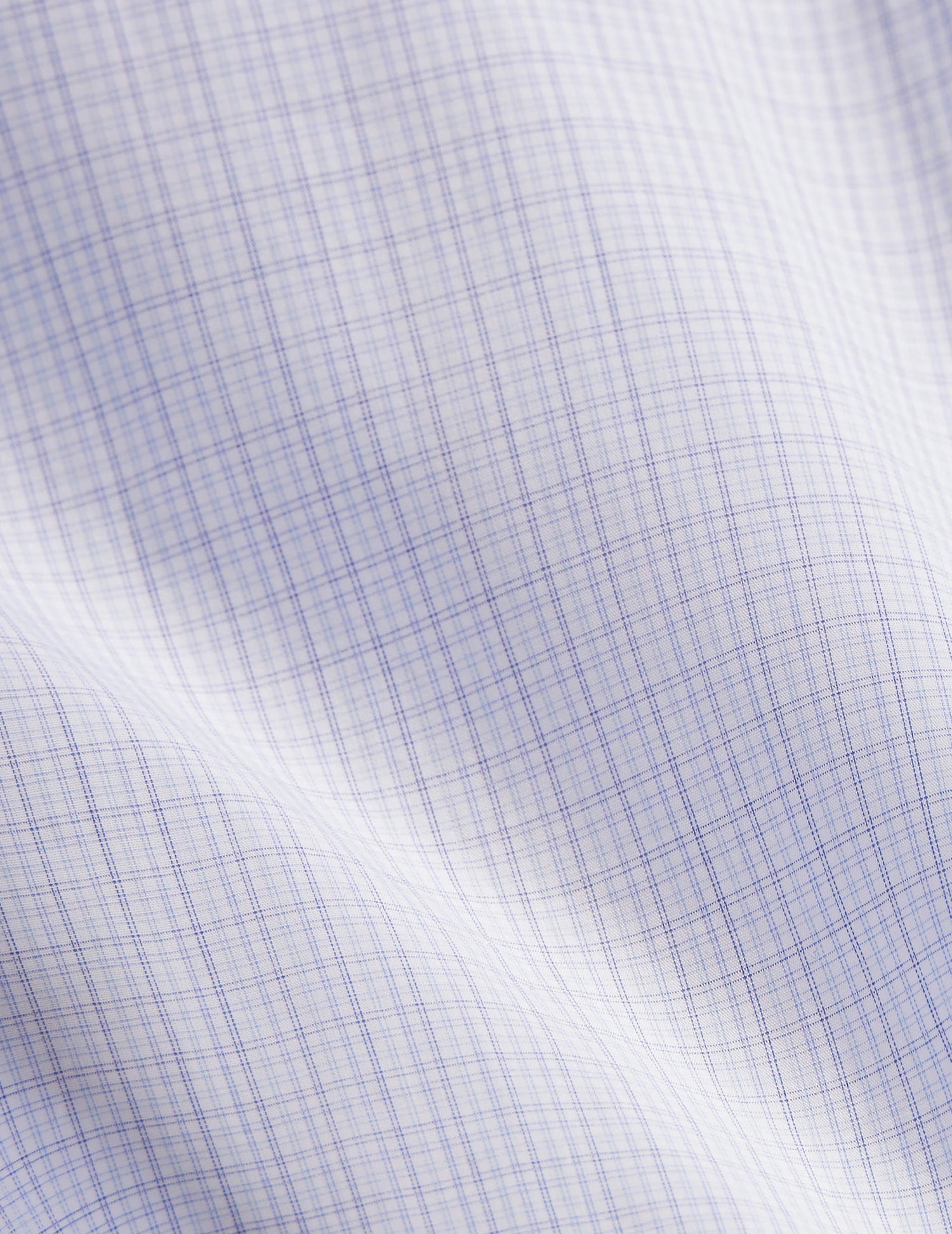 Chemise classique manches courtes à carreaux bleus - Popeline - Col Américain#2
