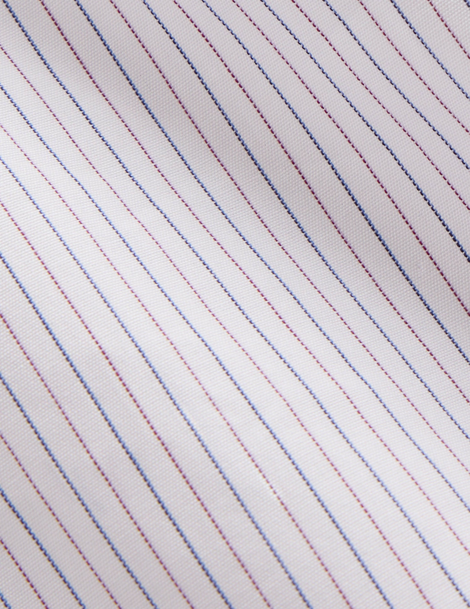 Chemise semi-ajustée rayée bleu et violet - Popeline - Col Américain#2