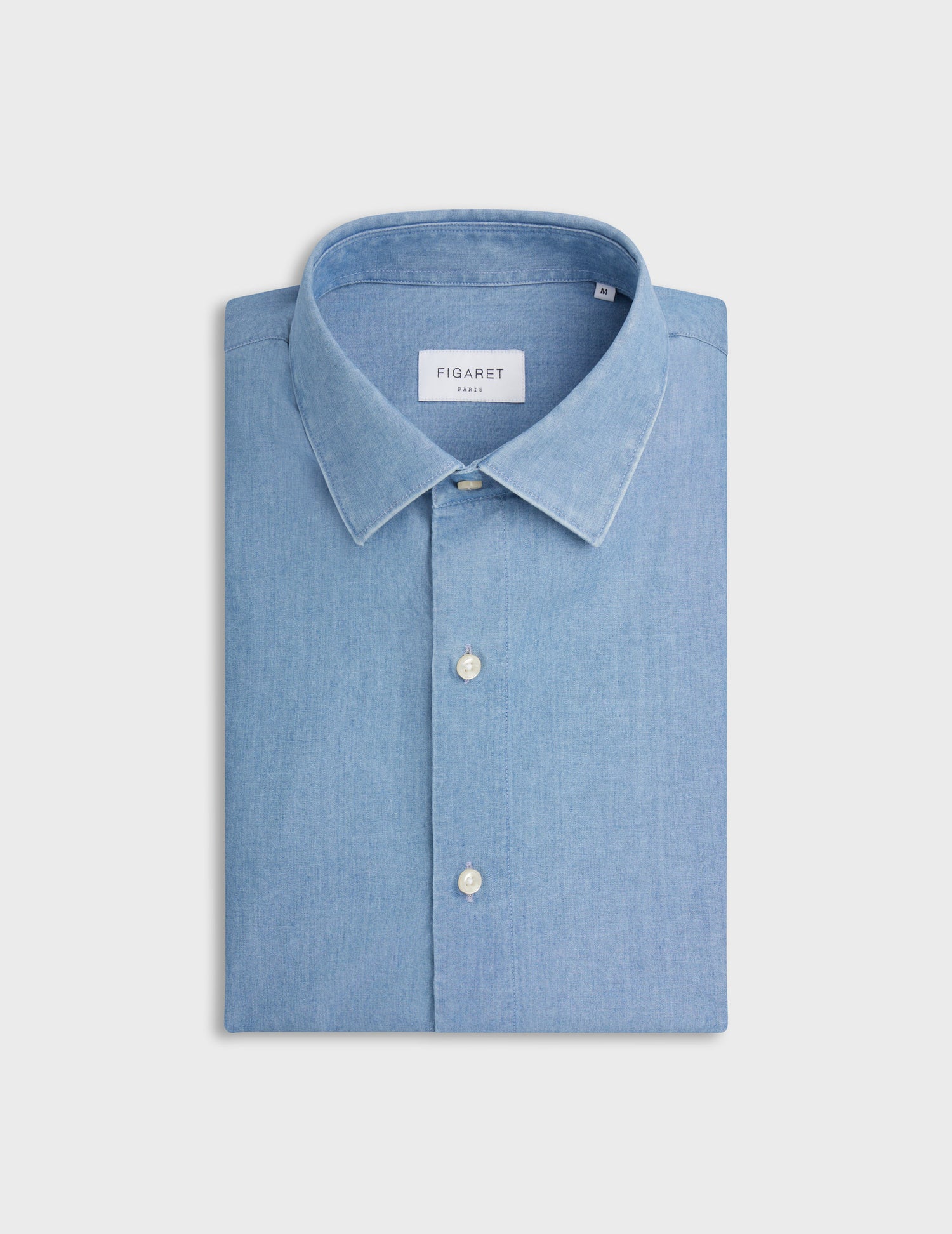 Blue Auguste shirt - Chambray - French Collar#4