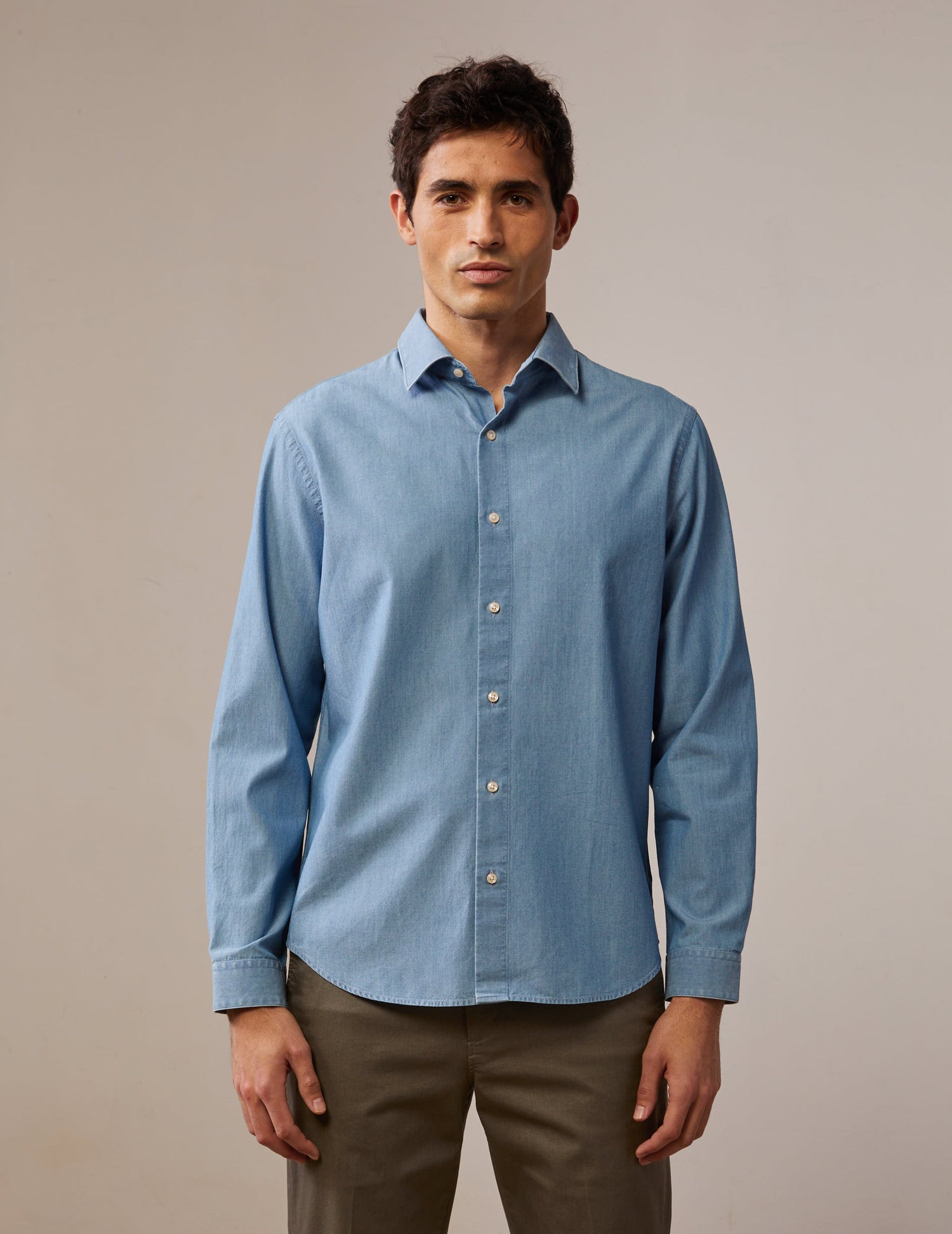 Blue Auguste shirt - Chambray - French Collar#2