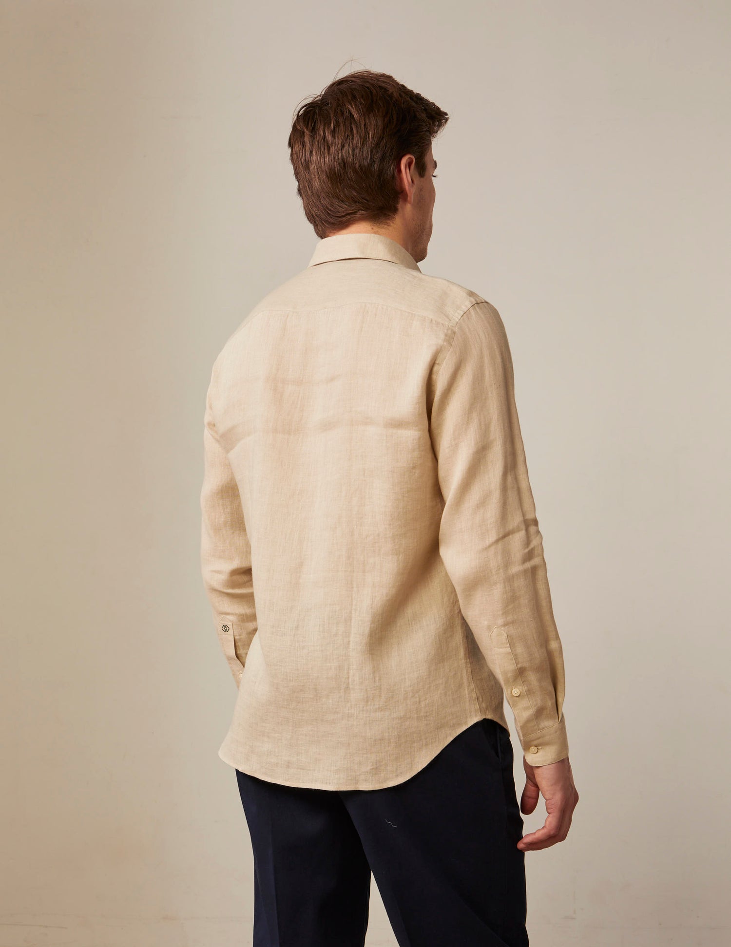 Auguste shirt in beige linen - Linen - French Collar#2