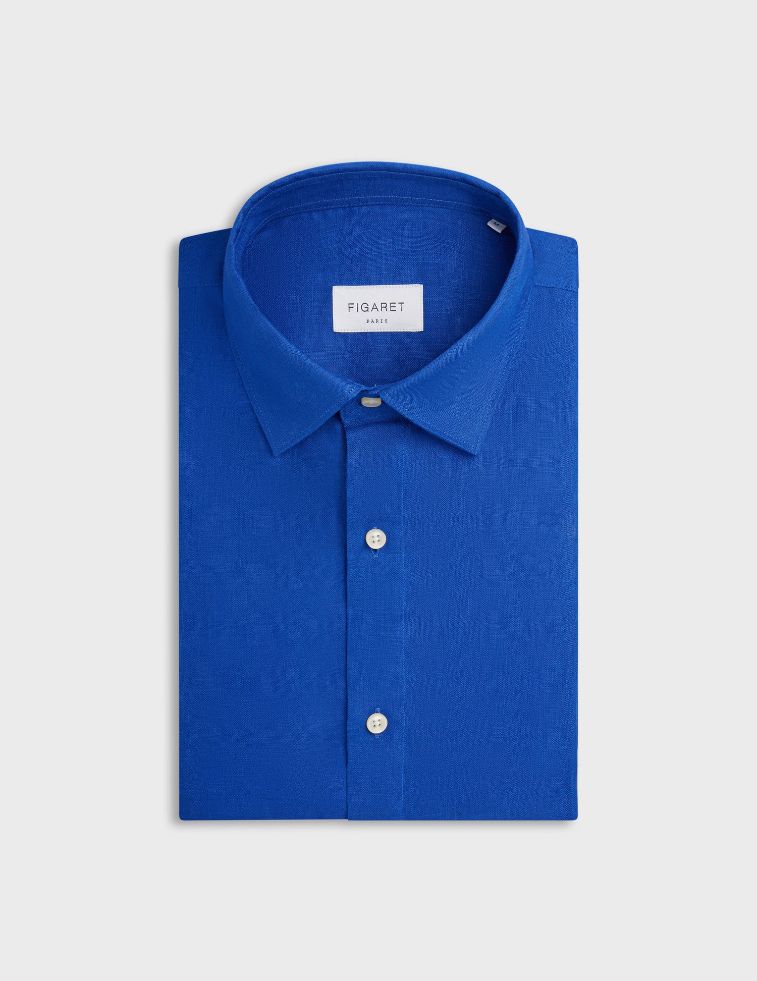 Chemise Auguste en lin bleu - Lin - Col Français#4