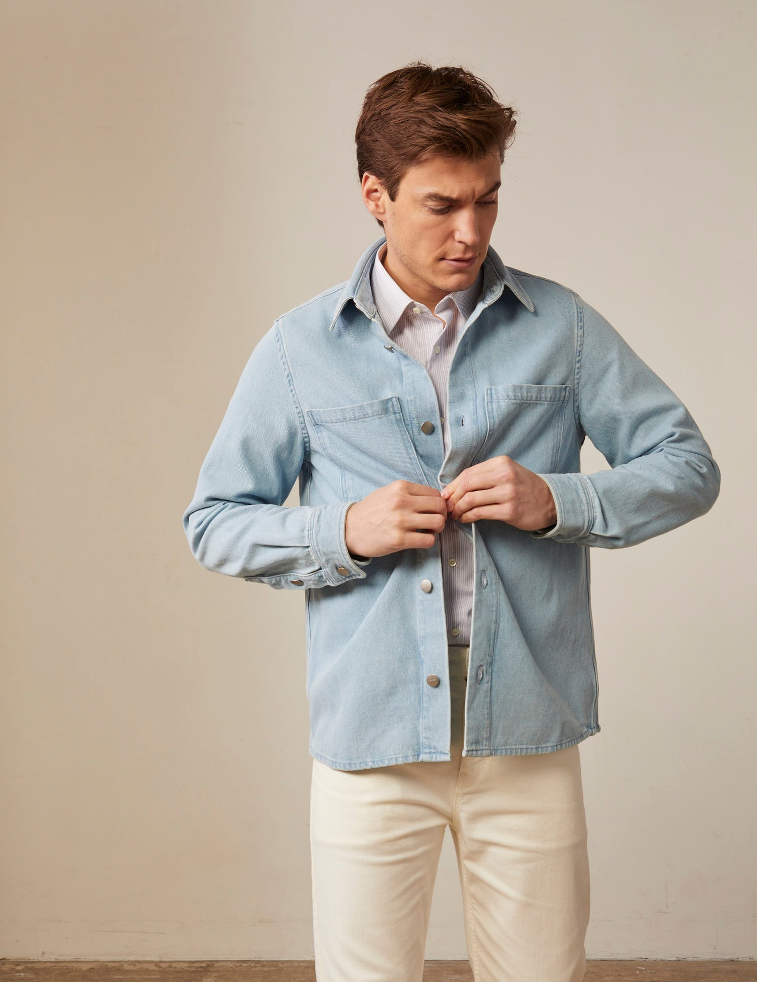 Surchemise Cameron en denim bleu clair