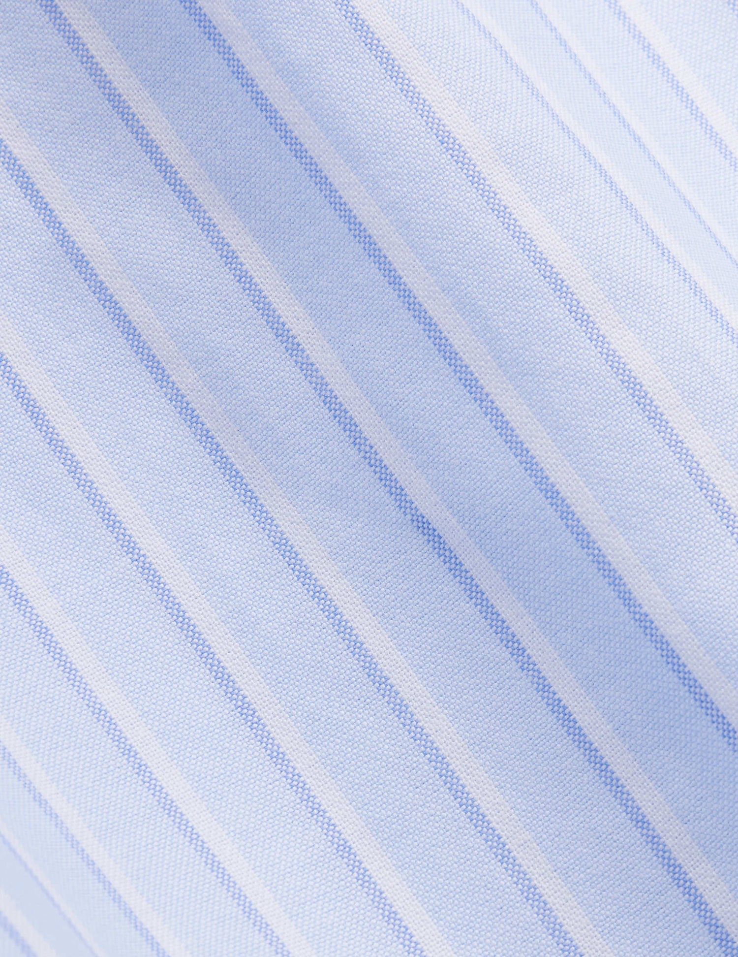 Striped light blue Carl shirt - Oxford - Open Straight Collar#5