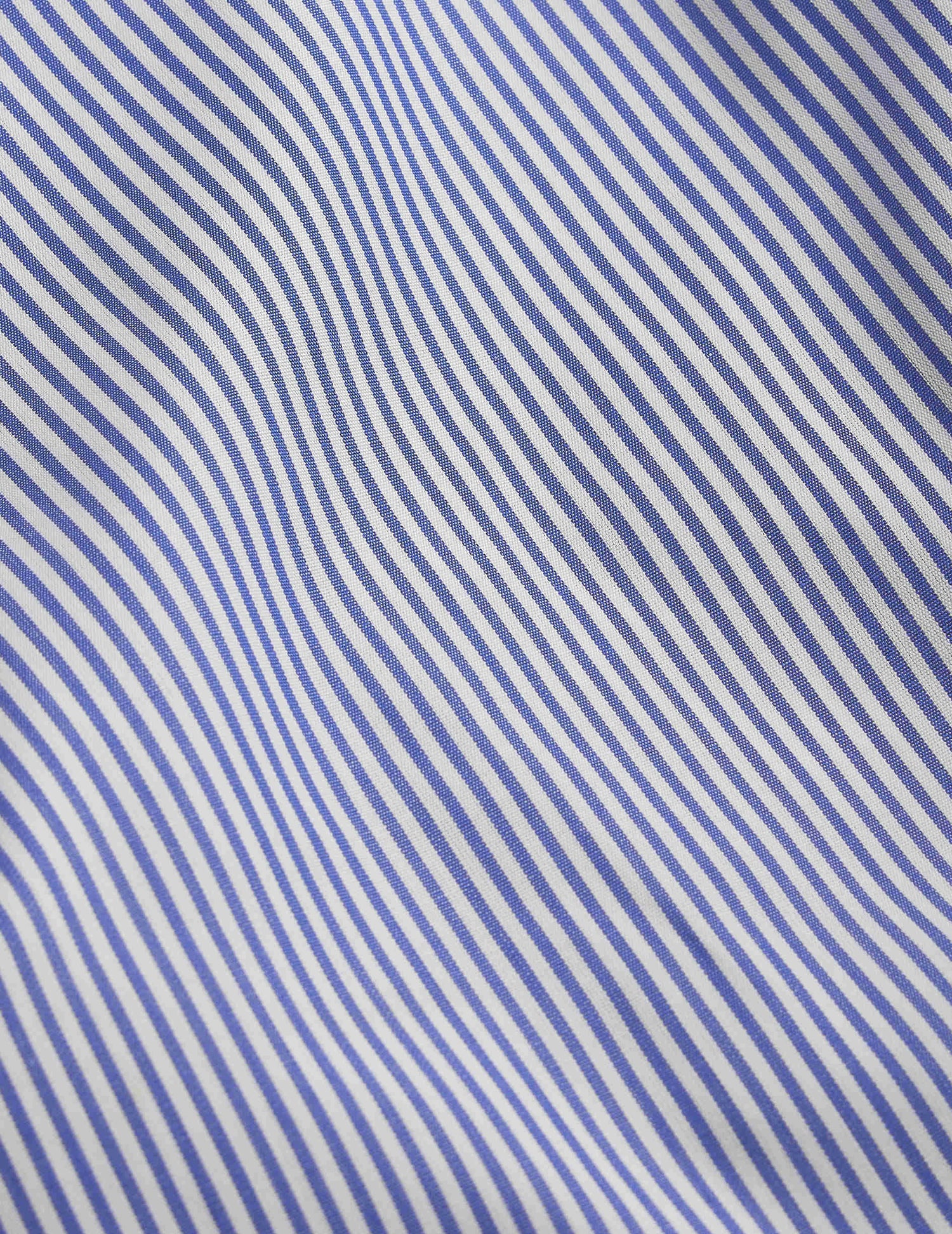 Striped blue semi-fitted shirt - Poplin - Double Collar#2