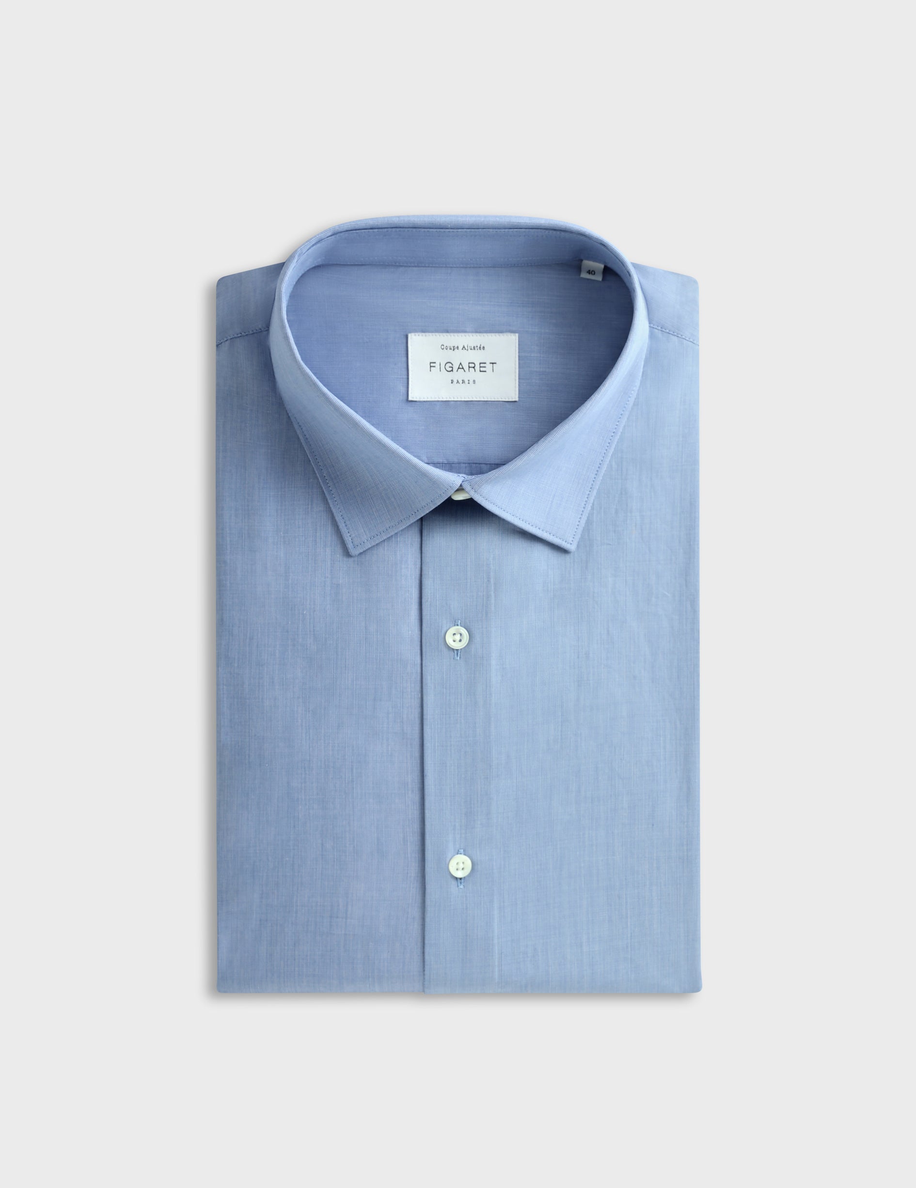 Blue fil à fil shirt