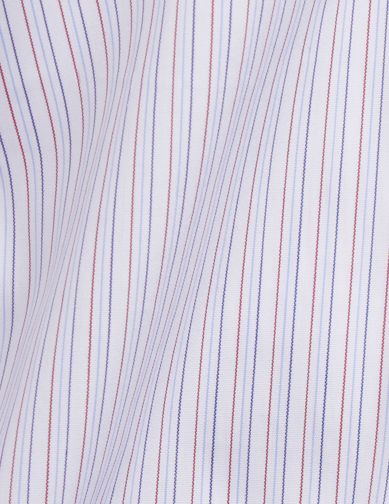 Chemise semi-ajustée rayée bleu et rouge - Popeline - Col Figaret#2