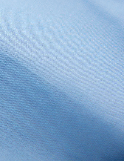 Figaret collar shirt in plain light blue poplin